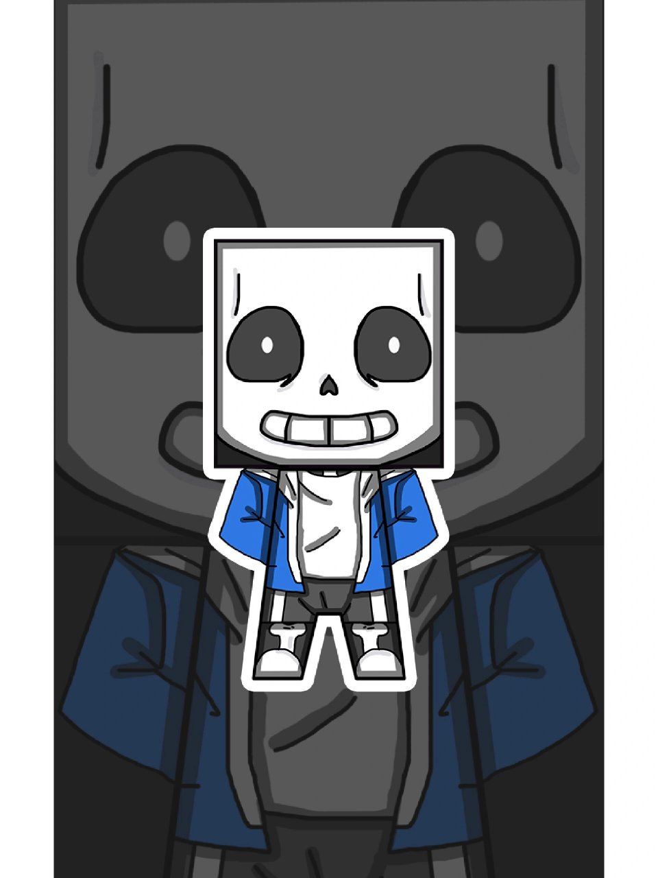 传说之下sans手工纸模图纸分享