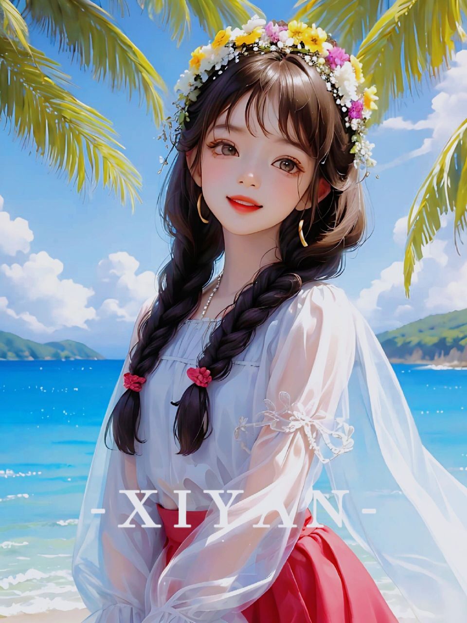 田园风|女孩漫画头像|春暖花开 时光静好,细水长流,繁华落尽,聚散随缘