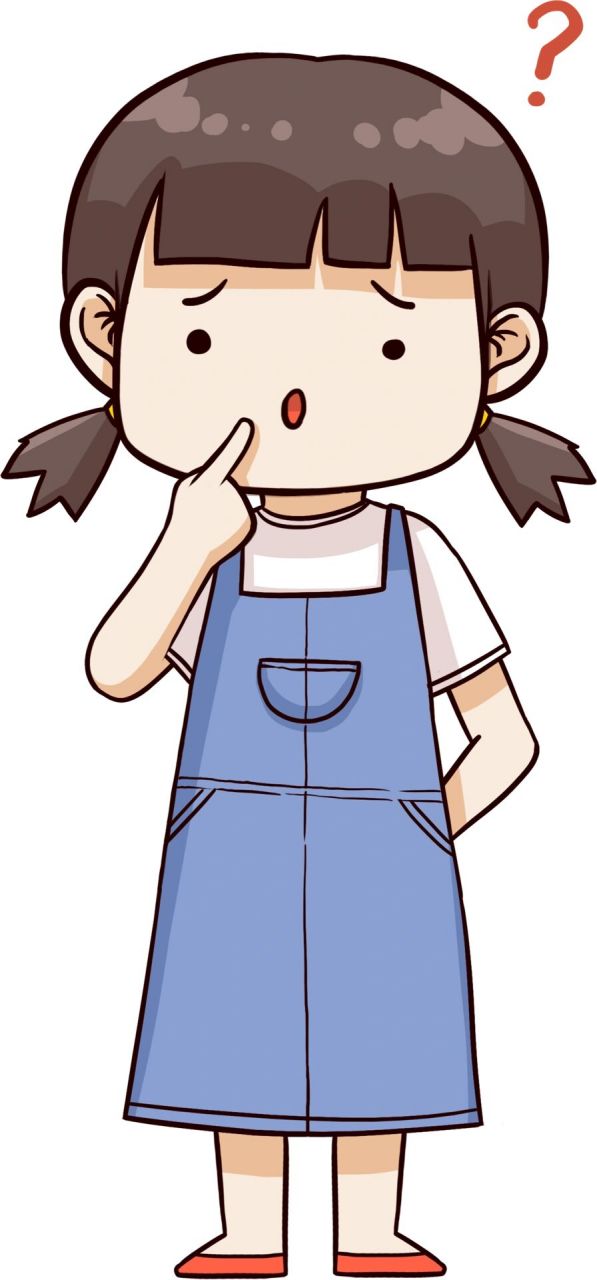 93小人卡通肌理手绘儿童思考卡通人物素材 93穿蓝毛衣的单人男孩