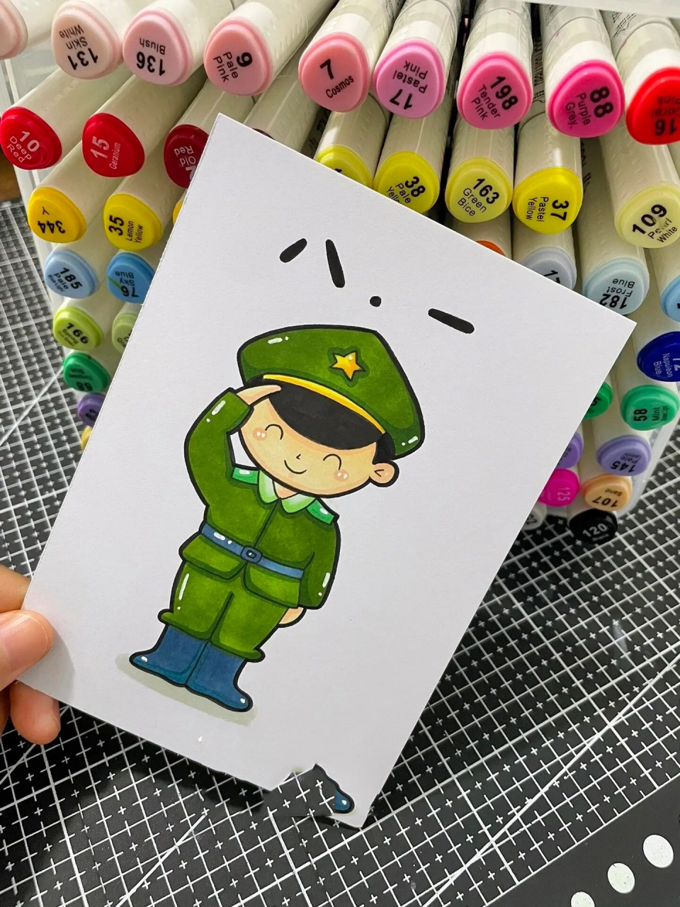 八一建军节主题简笔画,军人简笔画!