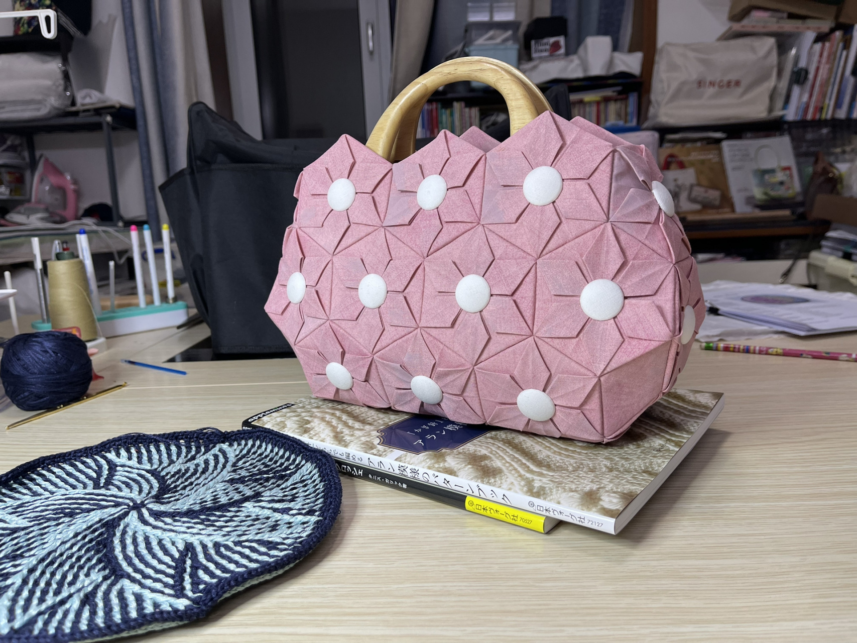 折纸六边形拼布包完成