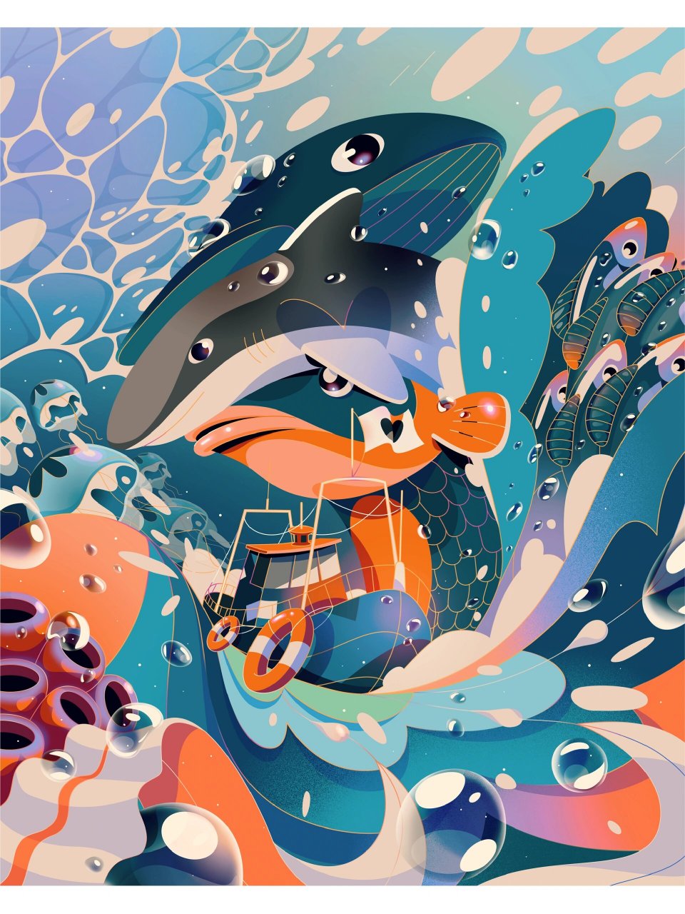 24|海洋生态海报 作者:nuria boj 自然,海洋,生态,环保