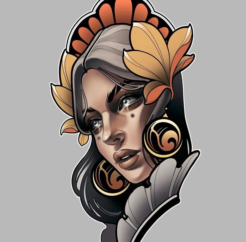 new school欧美纹身手稿78