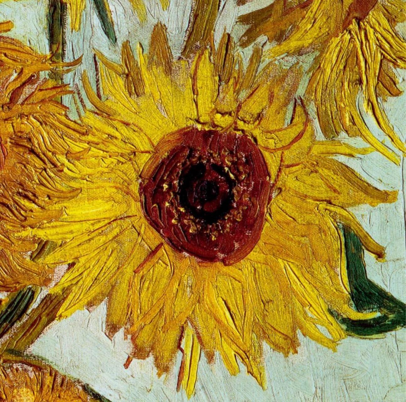 每日一画 梵高:十二朵向日葵 新绘画陈列馆,慕尼黑 1888年 91cm×72cm