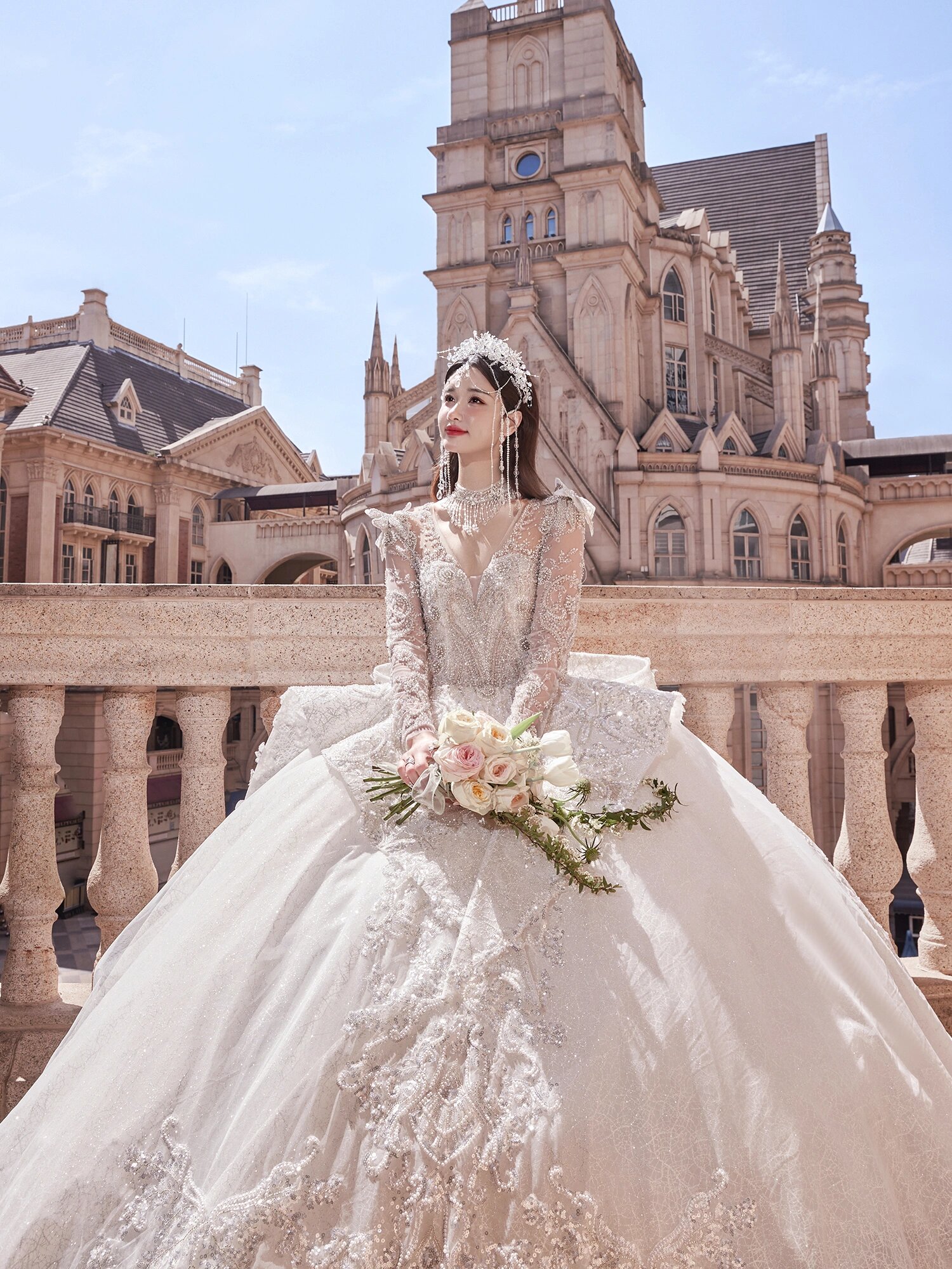 被狂赞的欧式城堡婚纱照90一眼沦陷公主风