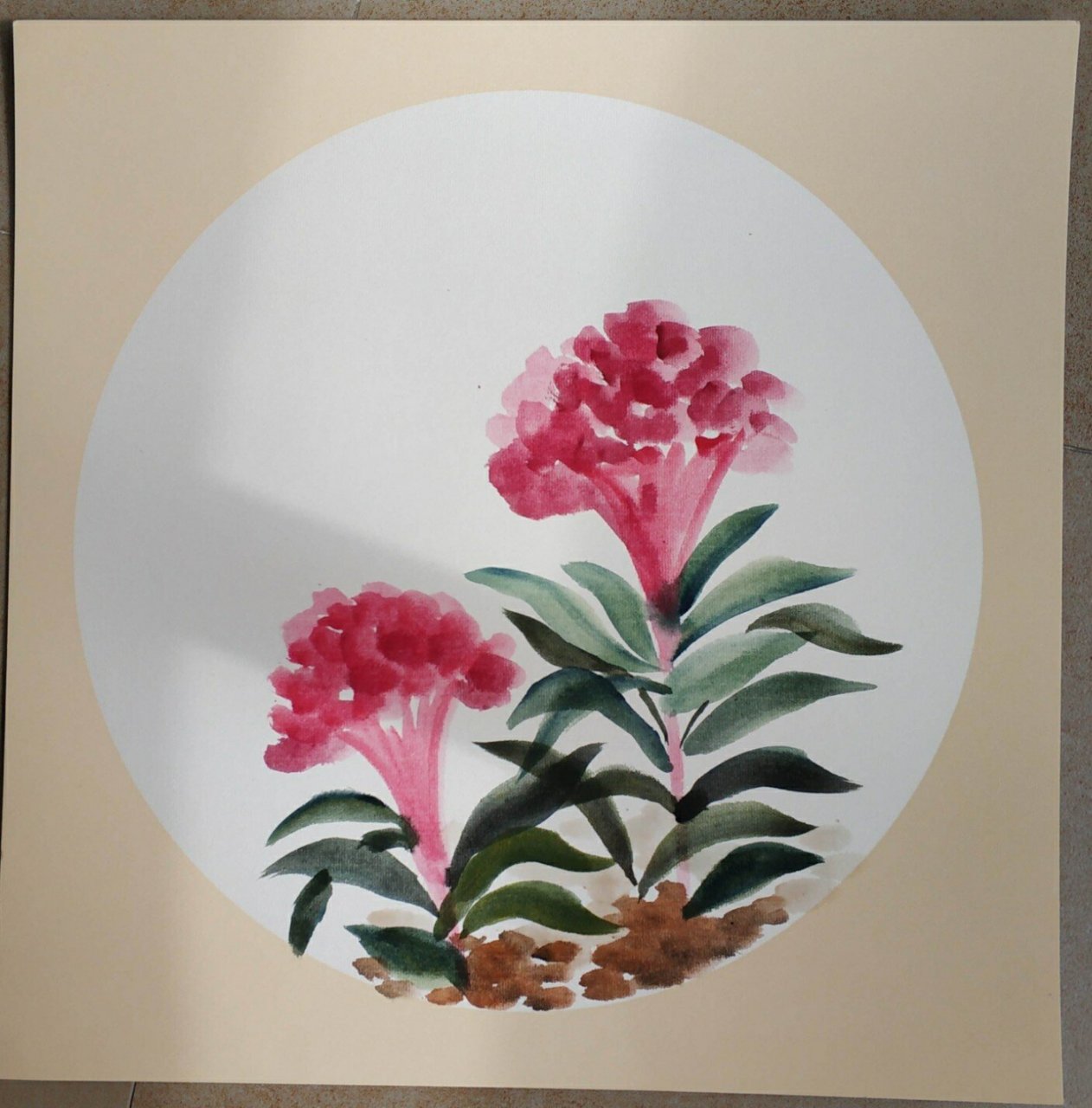 国画|鸿运当头 国画颜料:曙红,胭脂,藤黄,花青,墨水. 宣纸:生宣