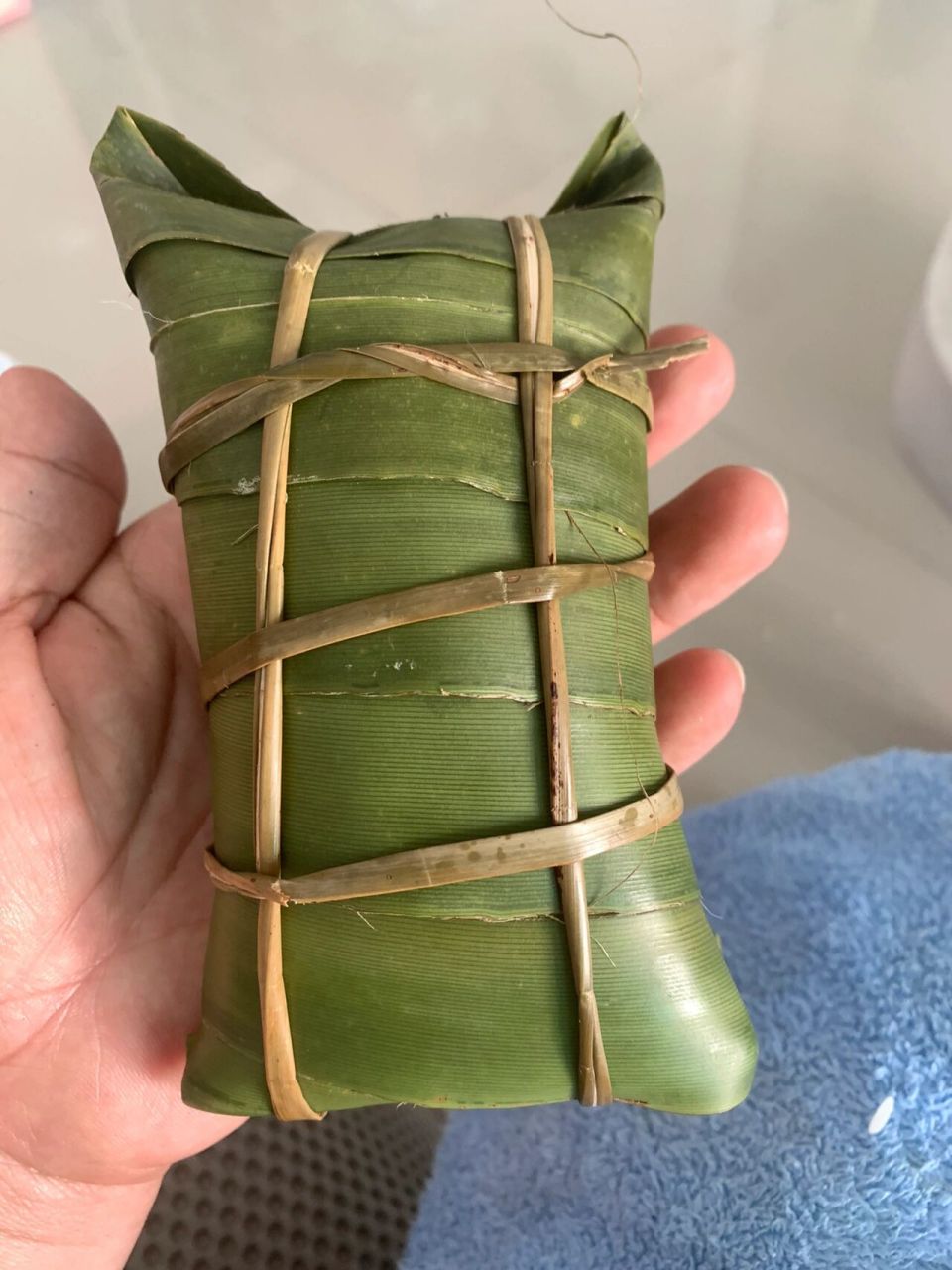 芦兜粽方言 第二次包芦兜粽,真的不一般的难包,但总想挑战,妈妈包的都