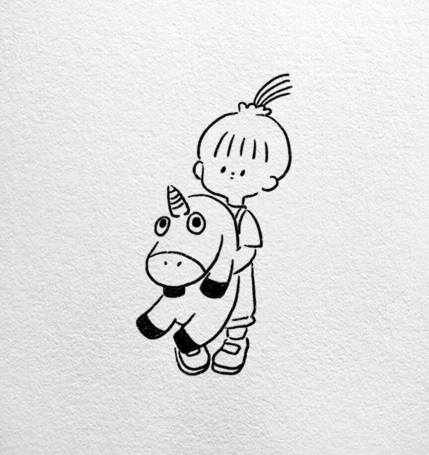 画丨可爱情侣手账简笔画丨附过程 79some of us get dipped in flat