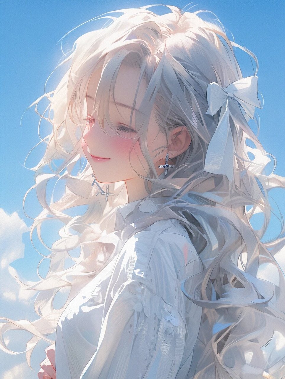 清澈纯洁的白衣少女 | 浪漫唯美女生头像 穿着仙气飘飘的白色裙子 像