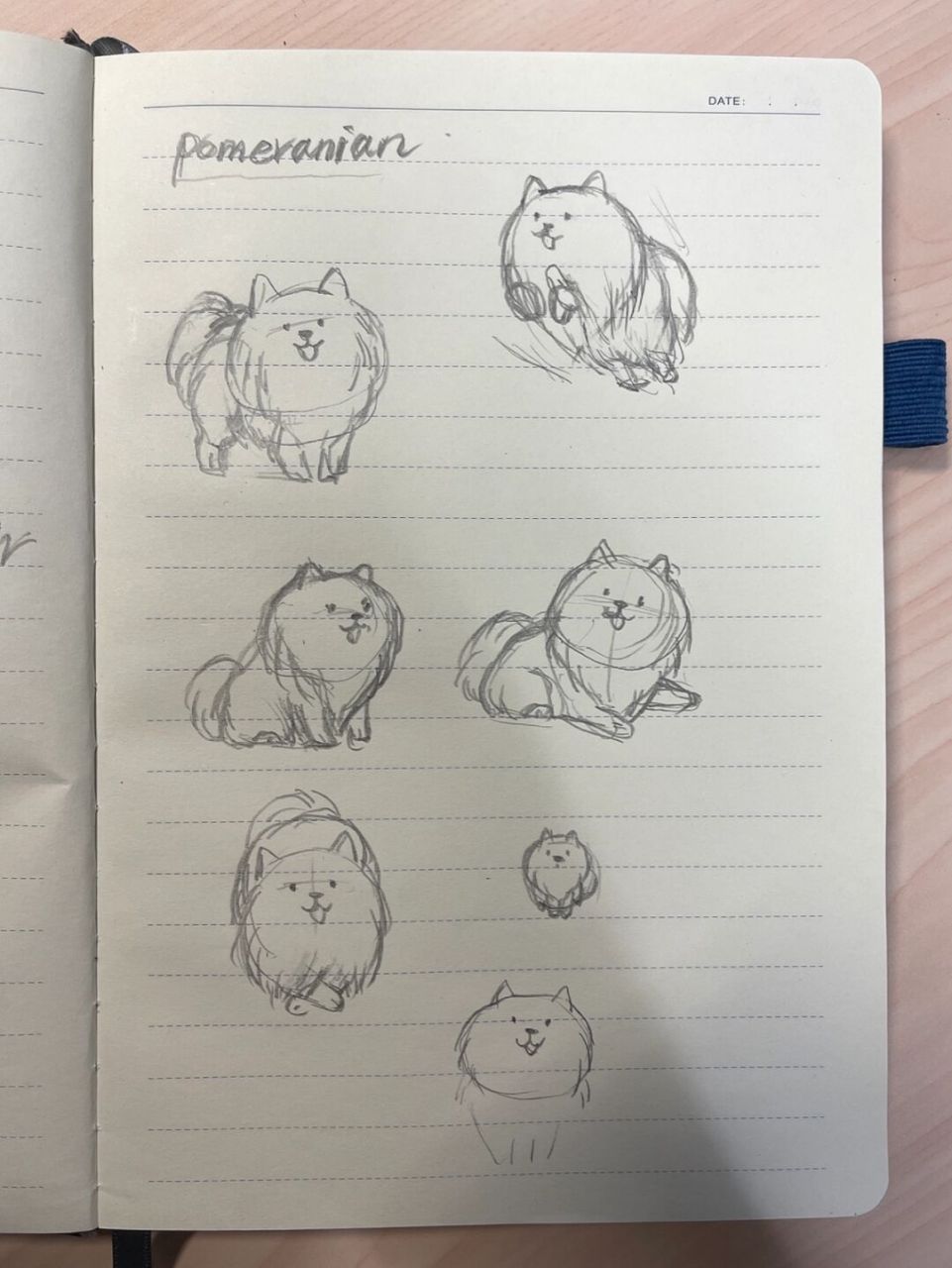 98狗狗简笔画100-6|博美|手帐素材94 一人血书的博美solo简笔画来