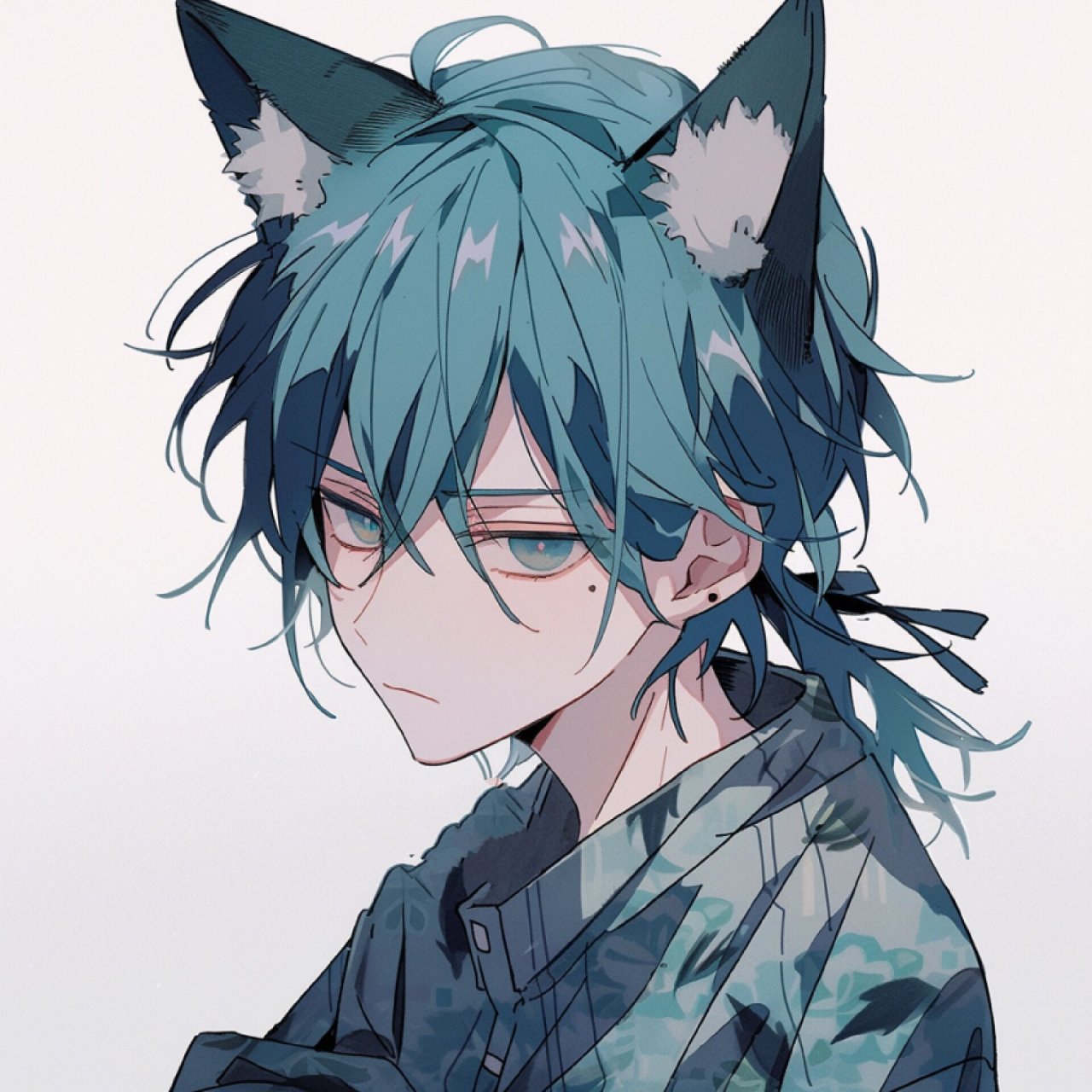 蓝发猫耳|少年感|第一弹