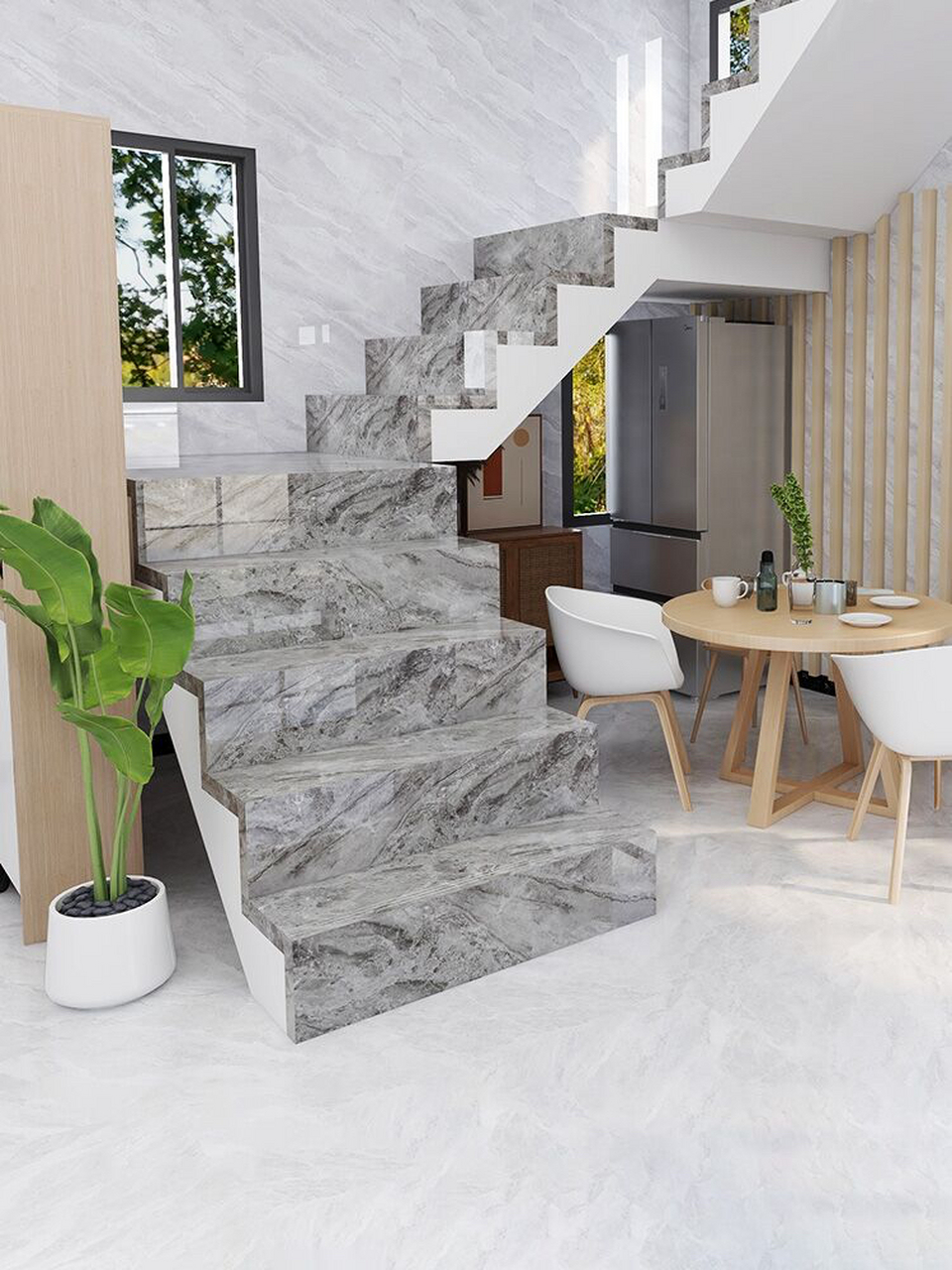 大理石,楼梯瓷砖,木材,哪种适合铺楼梯?