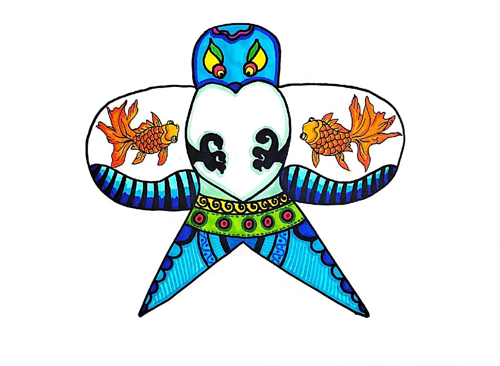 儿童画–纸鸢‖风筝(有课件步骤) 适合6-7岁 适合春天上的课程