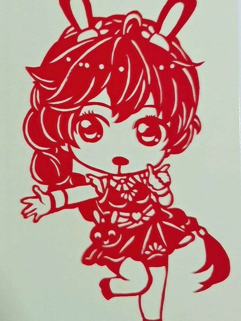 《斗罗大陆》小舞剪纸图 发布一个《斗罗大陆》小舞的剪纸高清图,如果