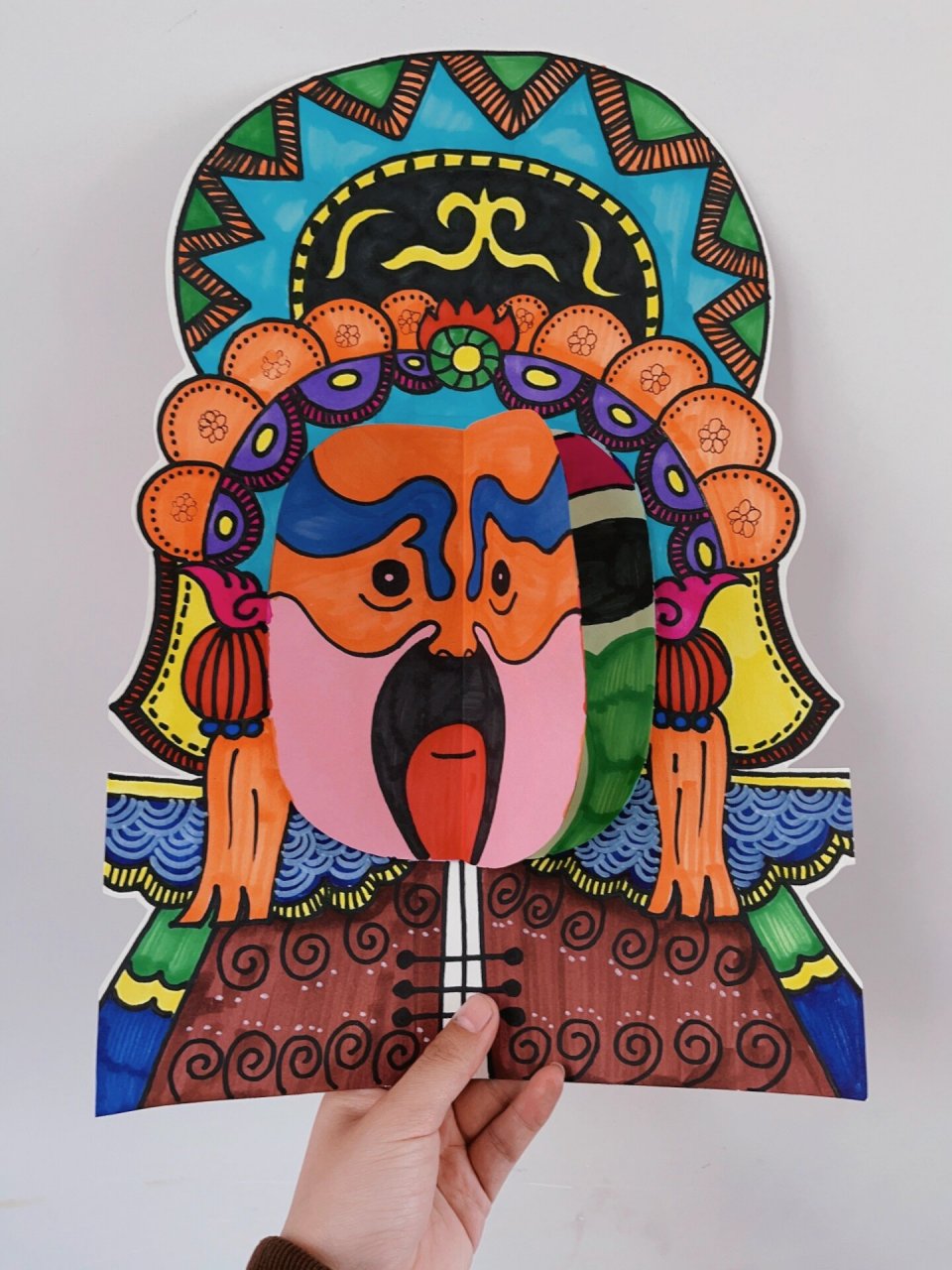 儿童画《脸谱》