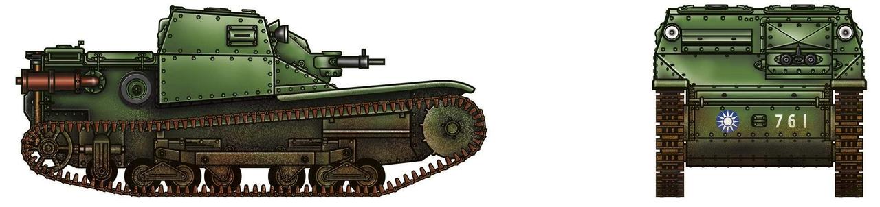 陆军装甲兵第2团意制"菲亚特"l3/35超轻型坦克 下图为日本宣布投降后