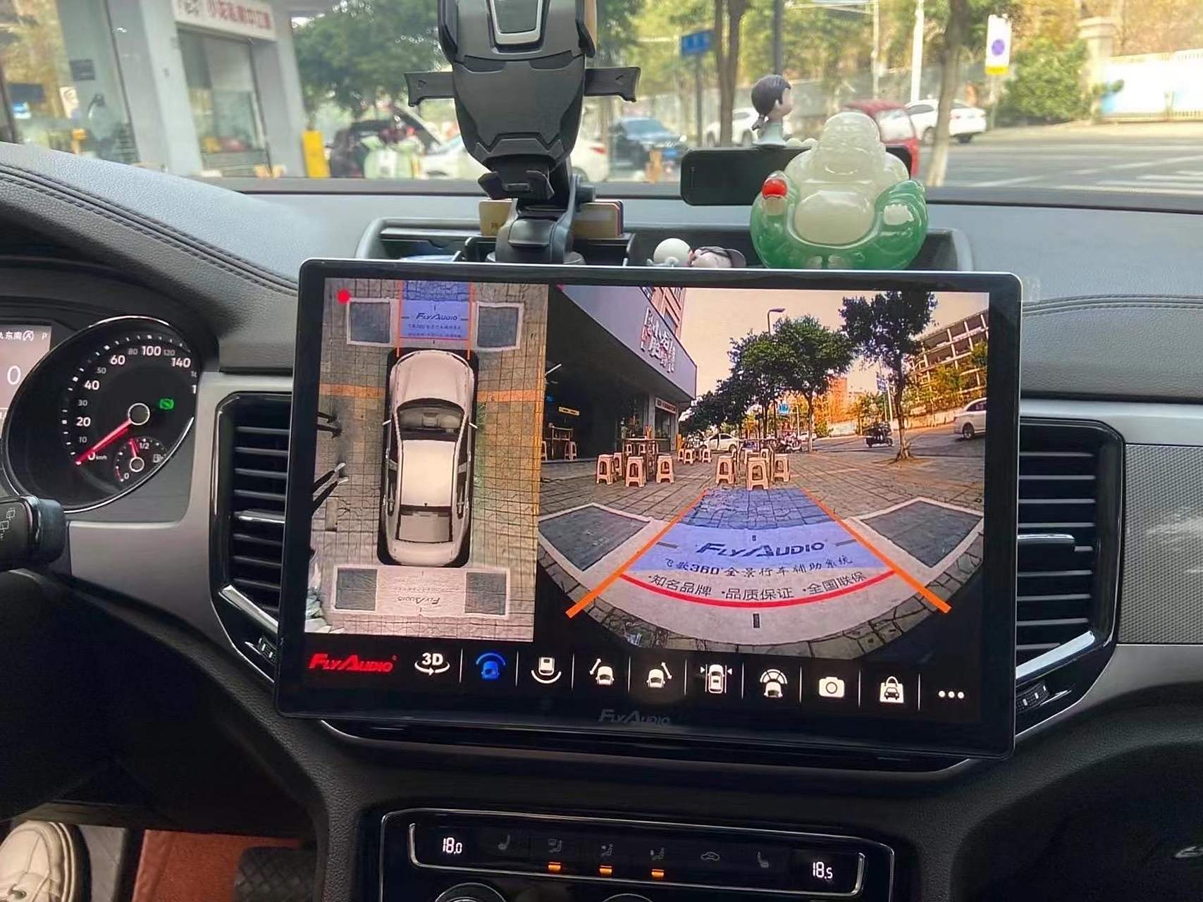 大众途昂超大导航改装.大众途昂安装升级 飞歌13.