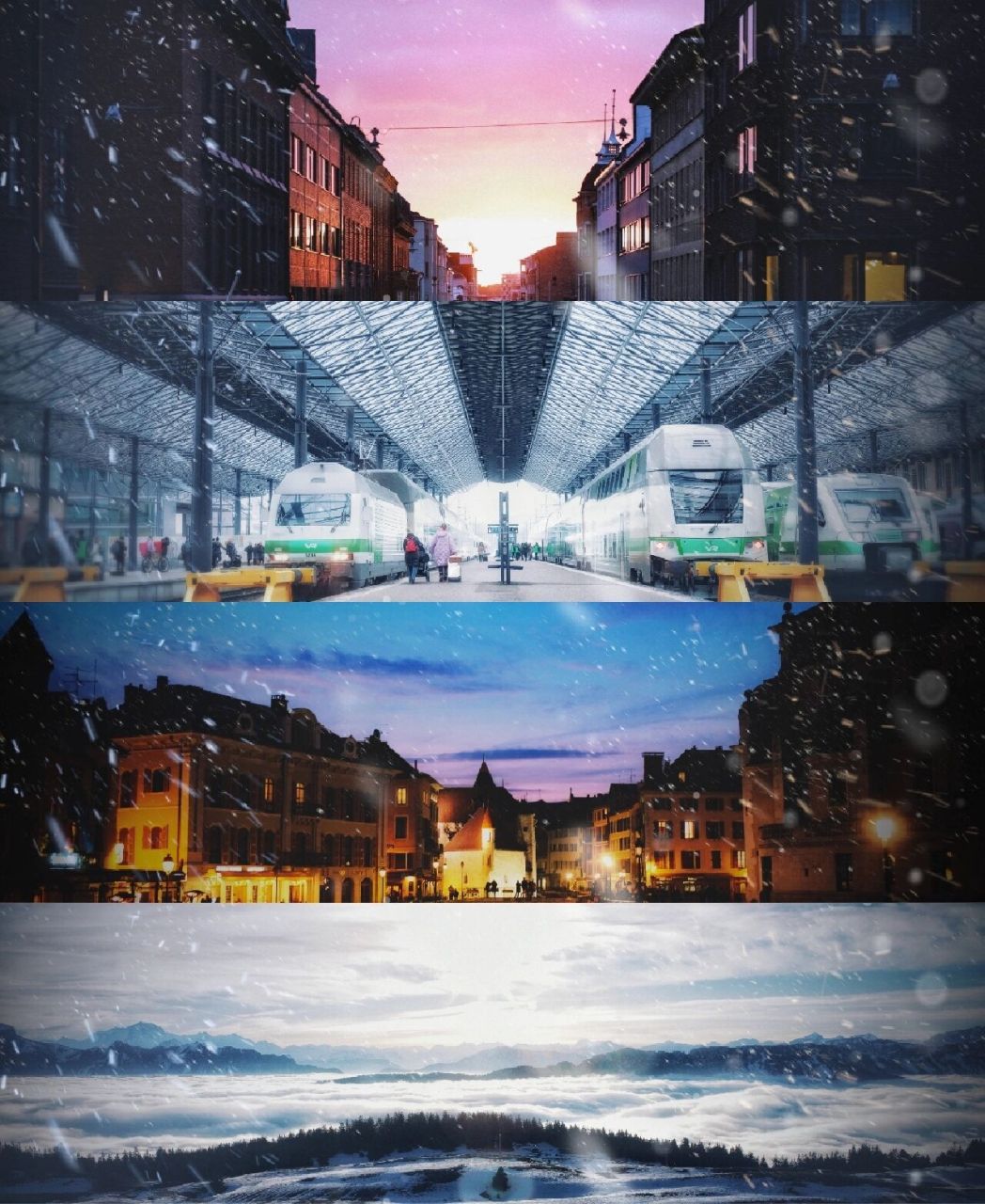 《在暴雪时分》官方雪景和原图雪景 【陪雪王一起倒时差】 从北纬60