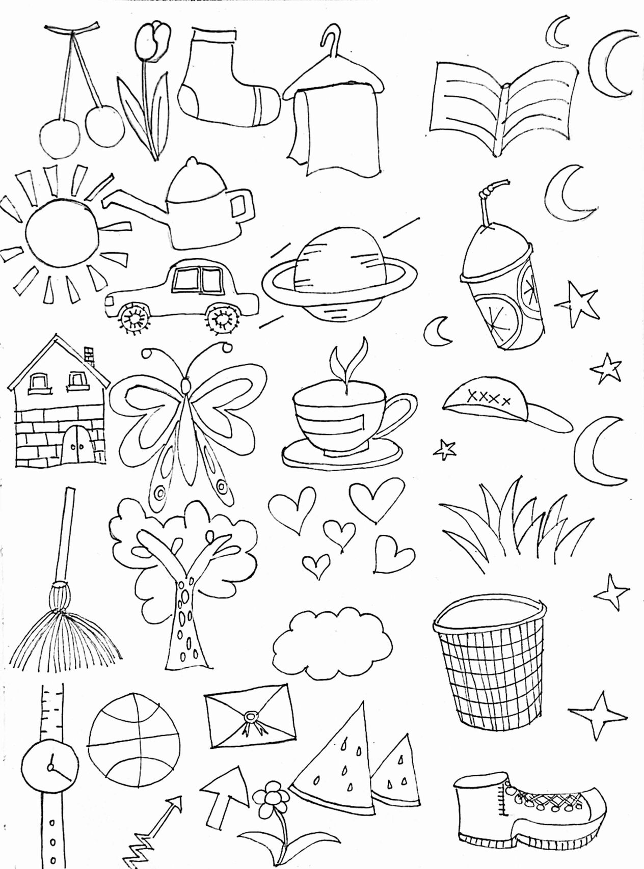 给思维导图课程的小朋友做的原创贴纸图案