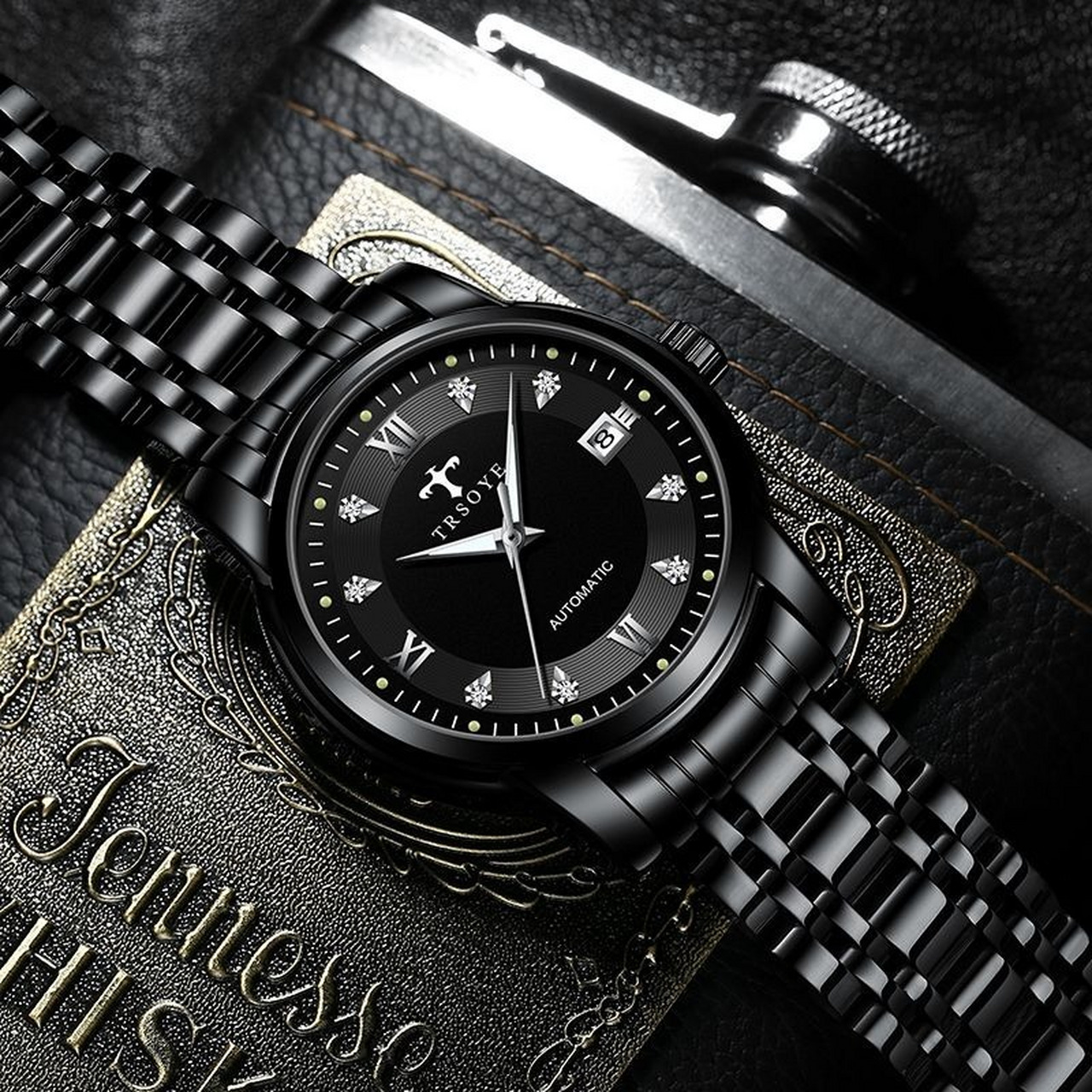 全自动机械表高档trsoye防水男表夜光手表男 全自动机械表高档trsoye