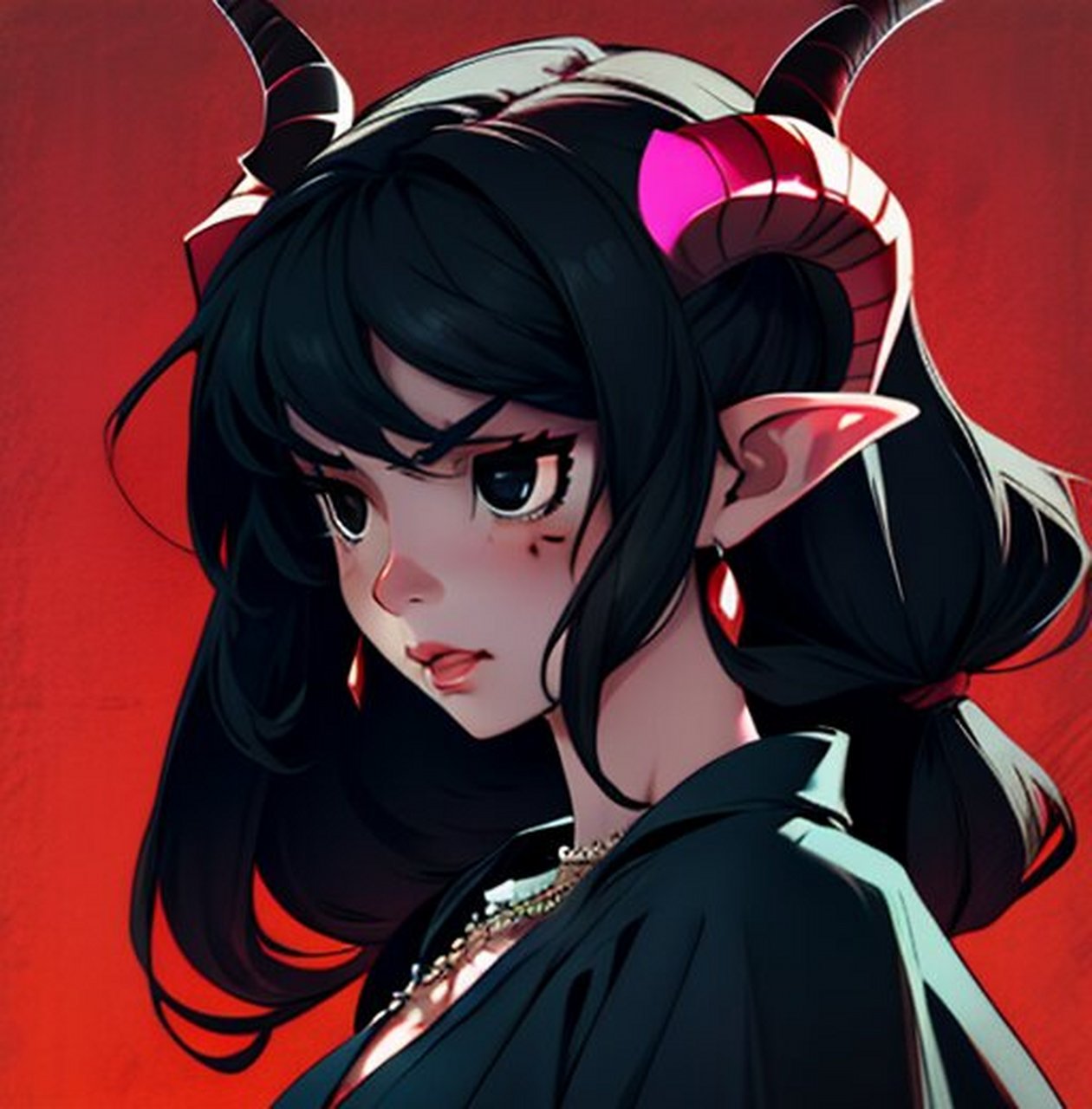 day2黑发恶魔少女头像 第二天,总的来说就是改变一些关键词思路包括