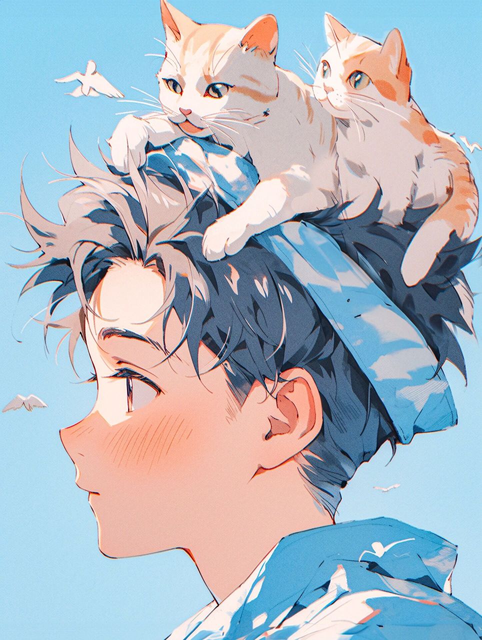 猫咪男生头像|给夏日续上一杯养猫男