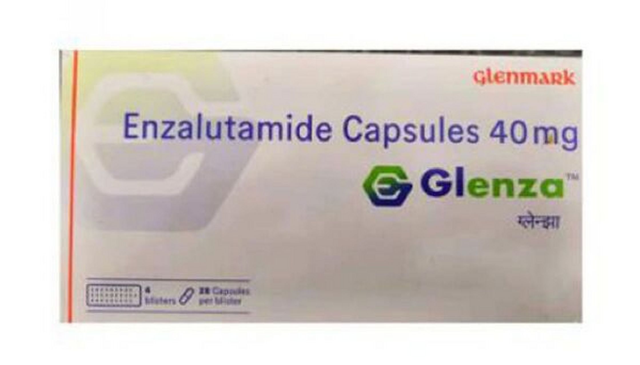 恩杂鲁胺 enzalutamide glenza 40mg*112粒 【中文药品名】恩杂鲁胺