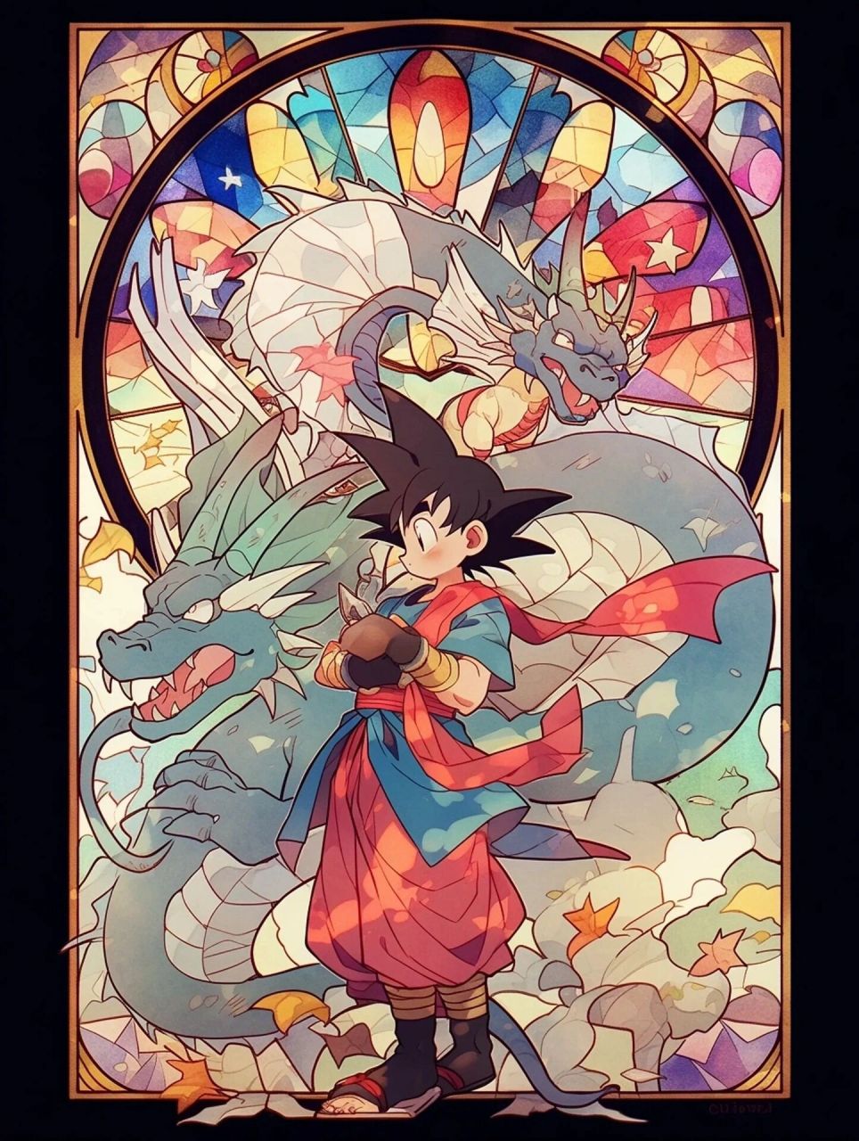 绘画素材 | 龙珠悟空动漫插画