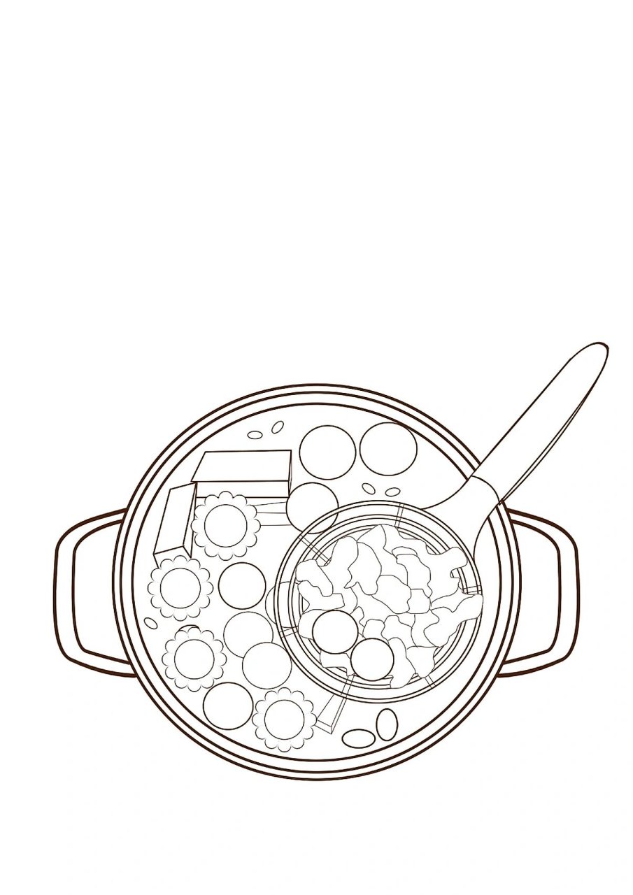 【潮汕牛肉火锅】原创潮汕风味美食插画 【潮汕风味-牛肉火锅】 原创