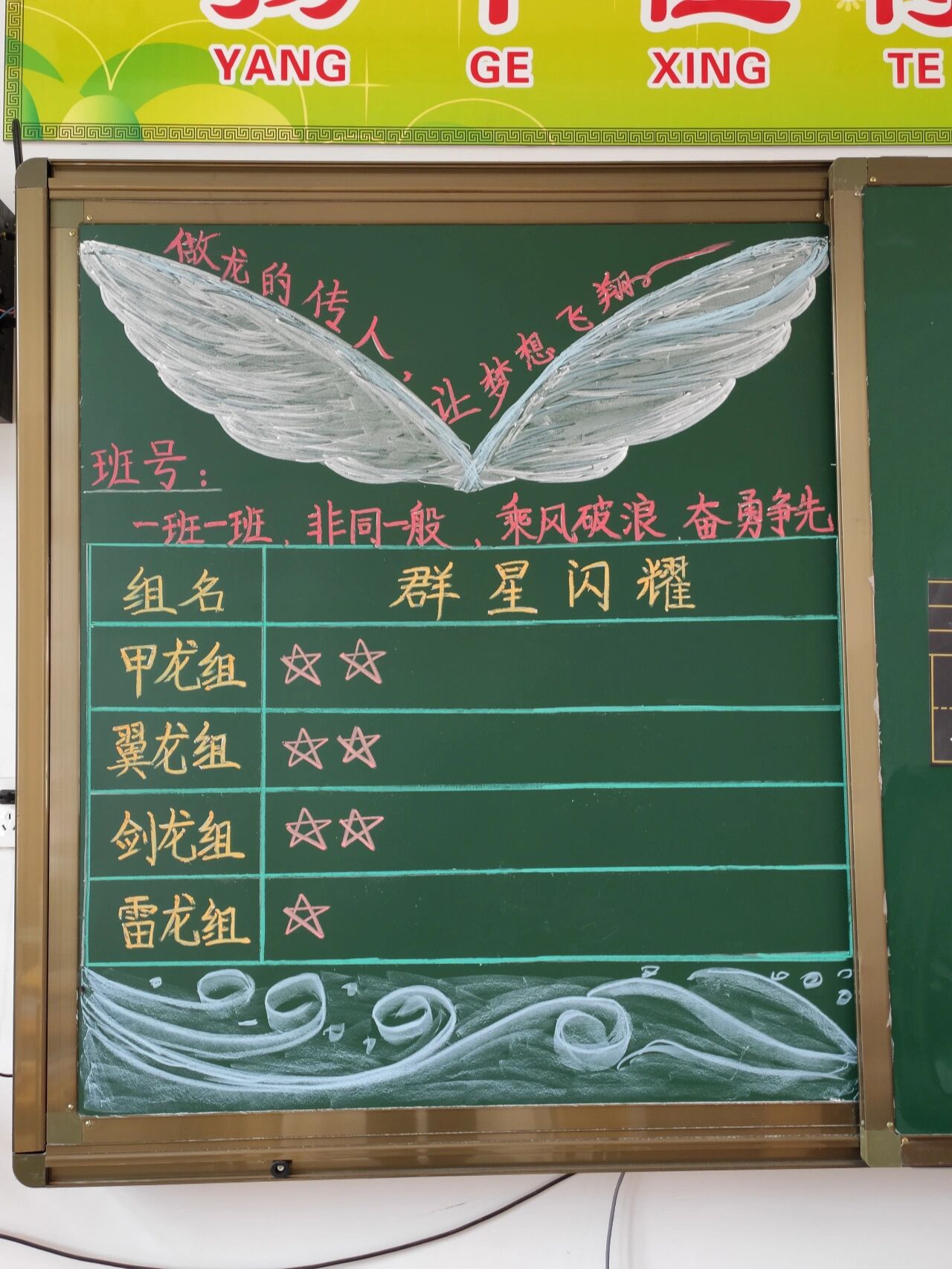 班级小组评比栏