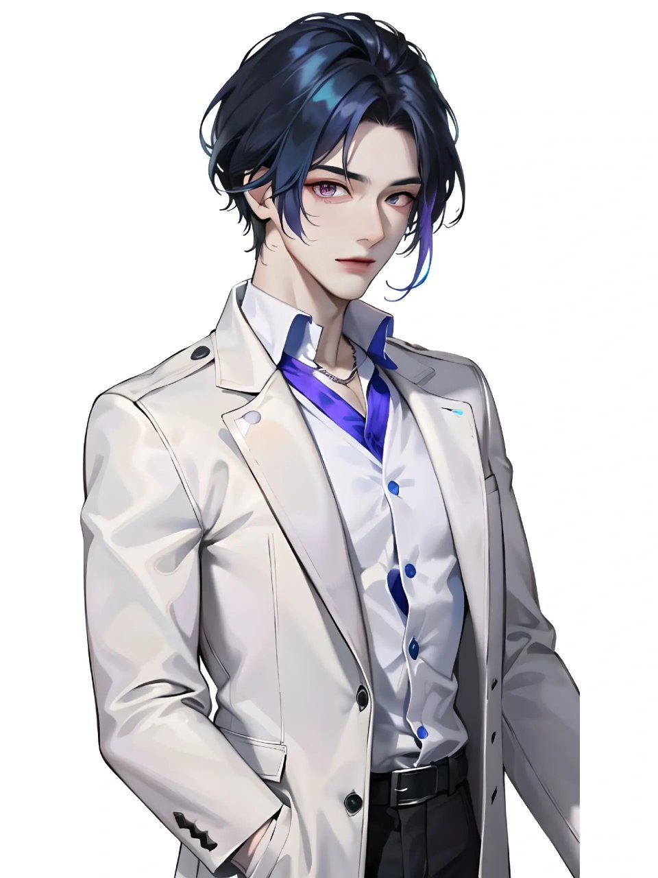 男生头像i i 蓝发少年