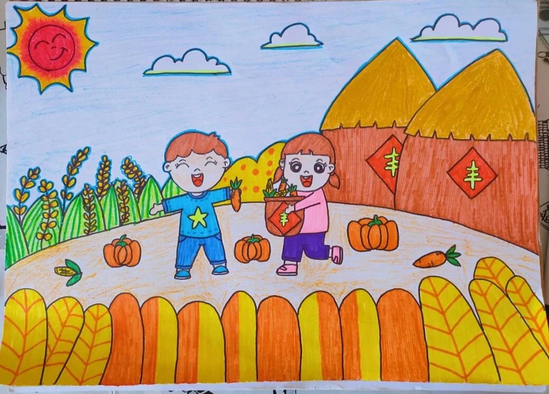 小学生彩色简笔画(三) 彩色简笔画合集96 每节课都要准备彩色绘画