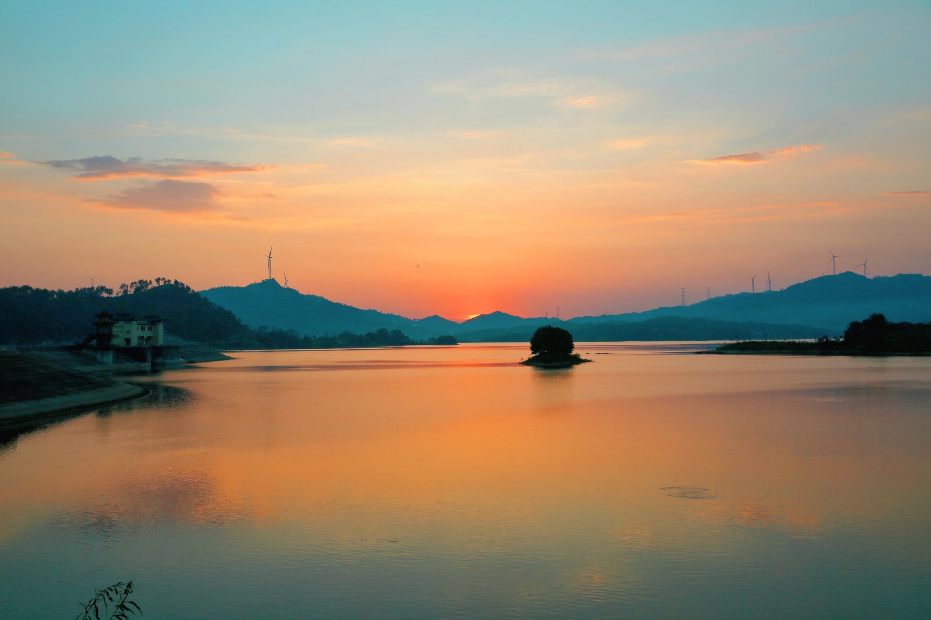 牛车河水库风景区图片