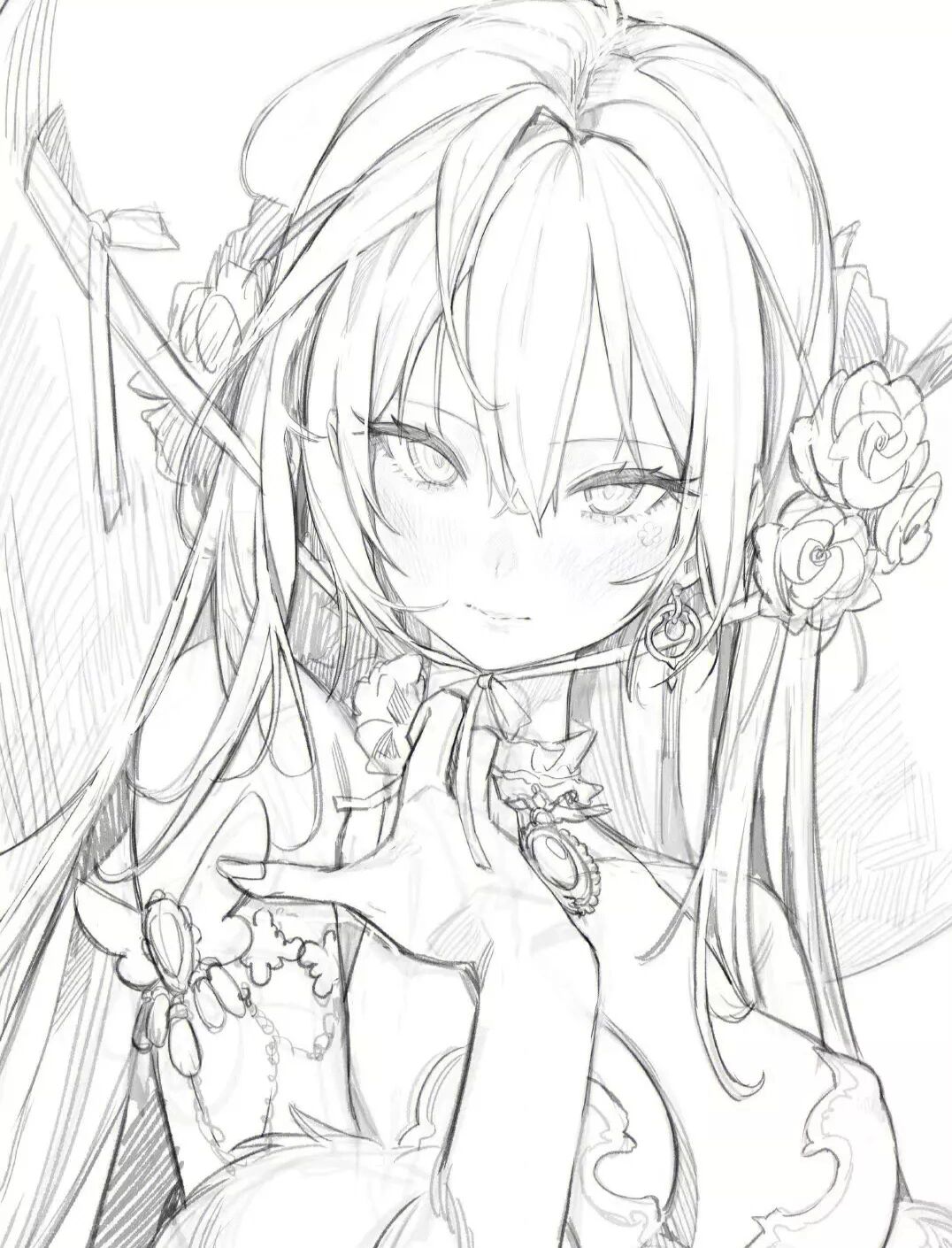 漫画少女人物线稿绘画参考素材 多种人体线稿,适合临摹!