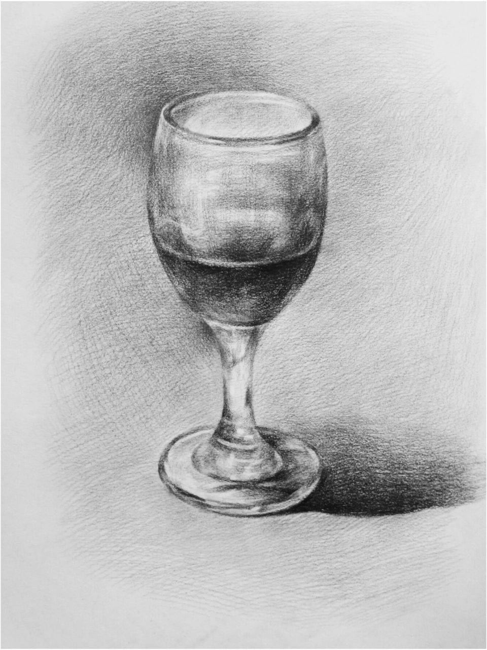 素描【红酒杯】步骤,教你画红酒杯.