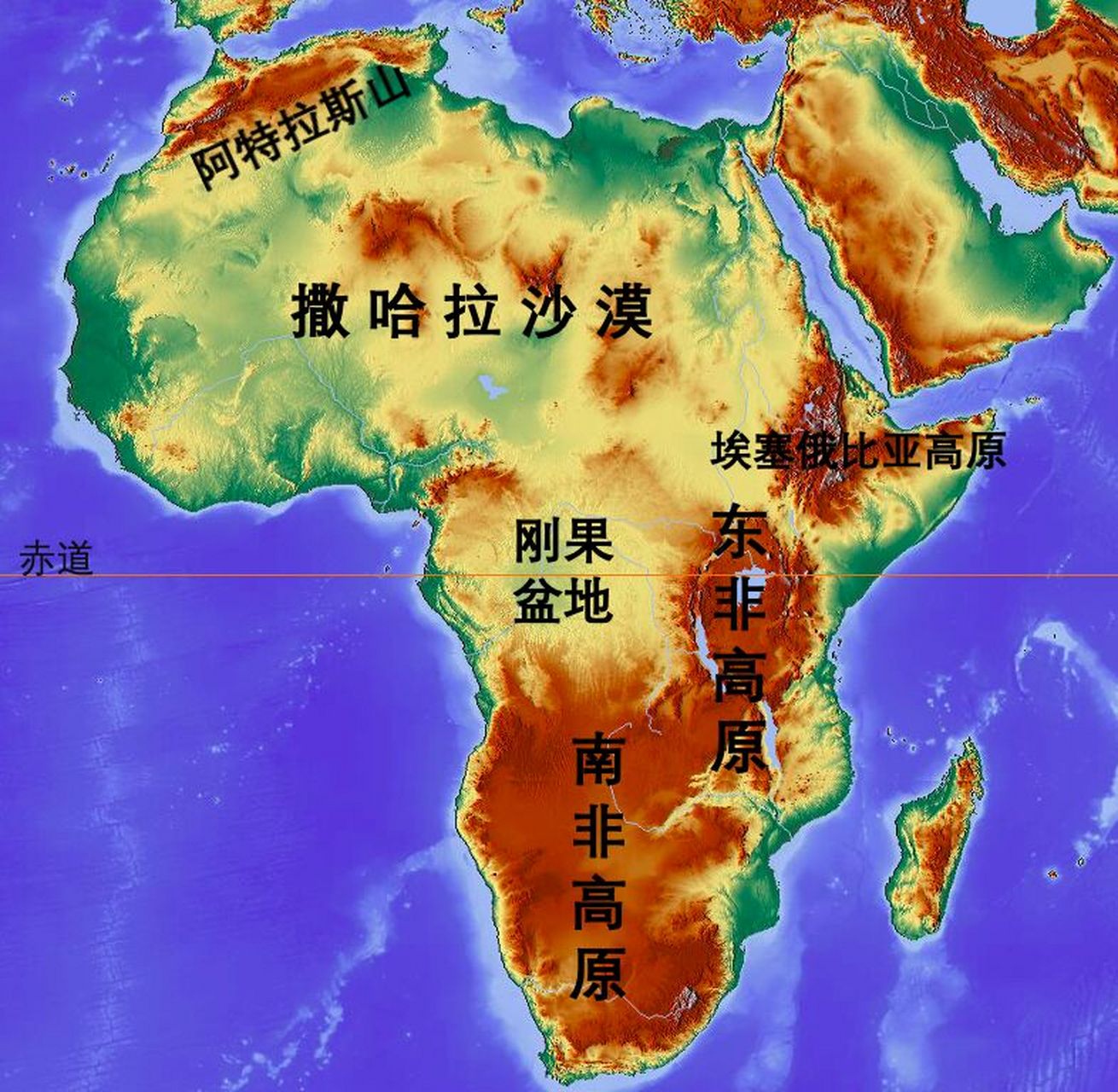 东非高原地理位置图片