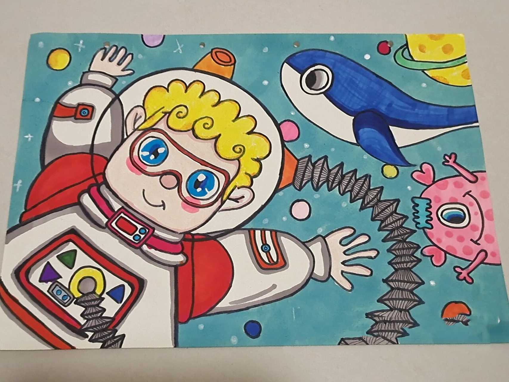 未来主题| 儿童画 关于太空 科技主题 临摹