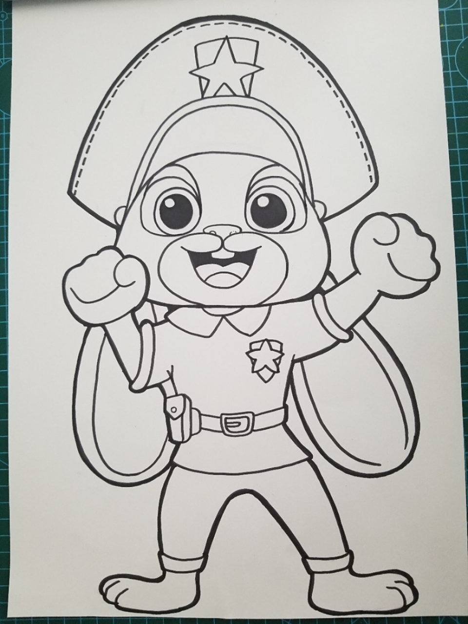 卡通动漫 疯狂动物城#朱迪兔#兔#儿童画#马克笔动漫#简笔画# #动漫