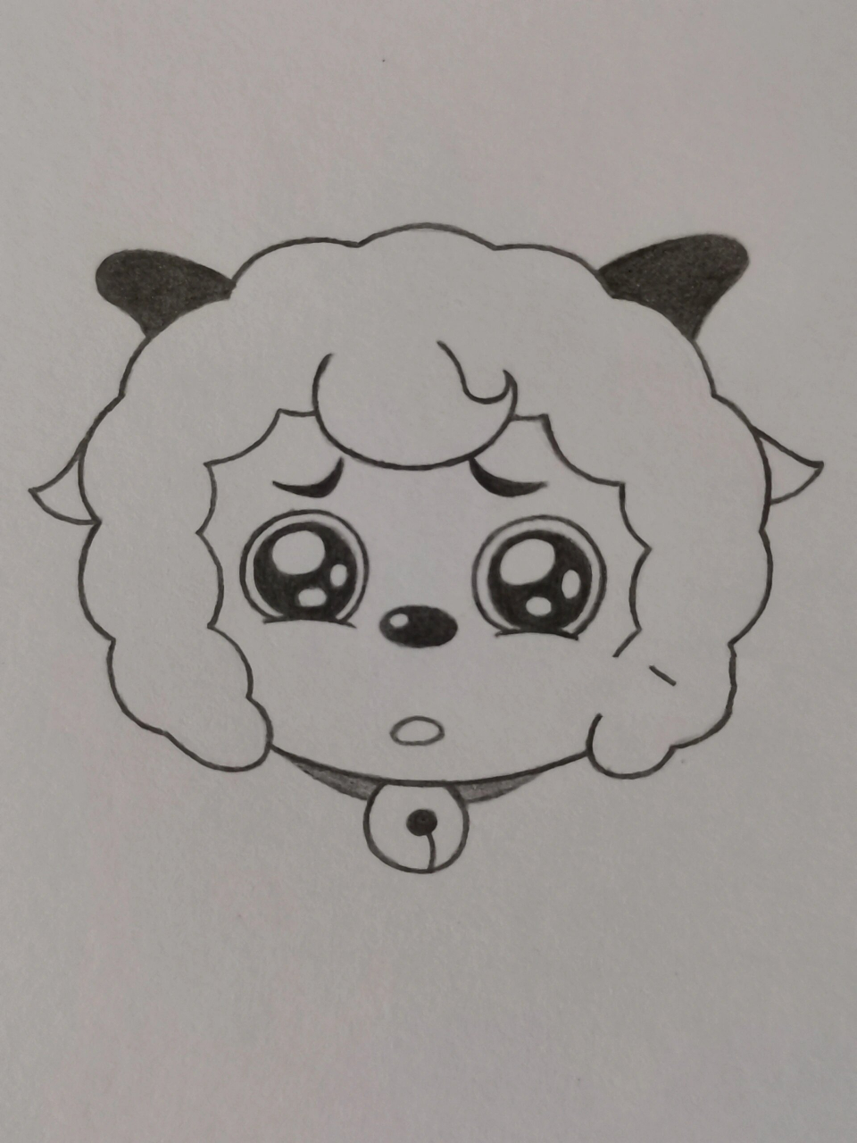 今日简笔画188 可怜巴巴的喜羊羊