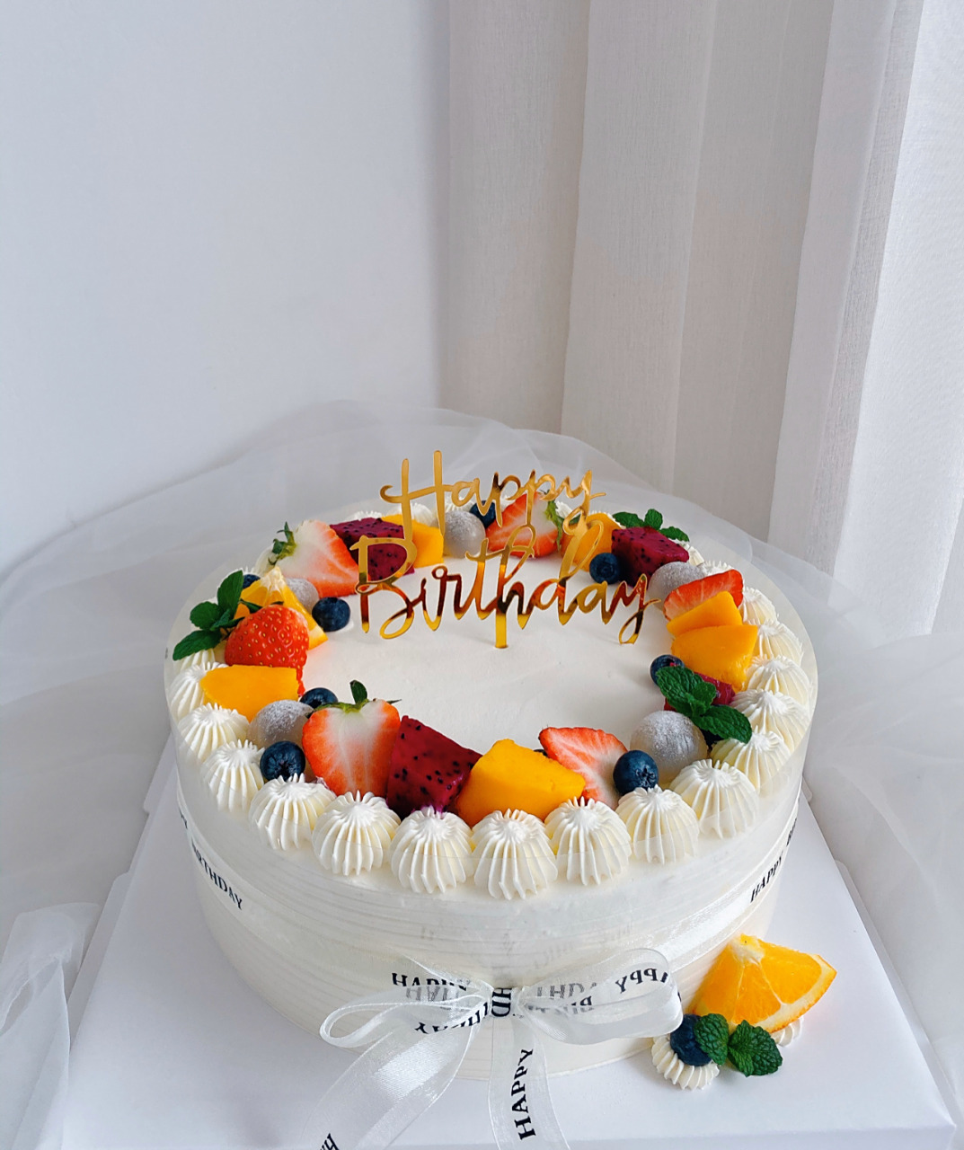 10寸简约水果生日蛋糕