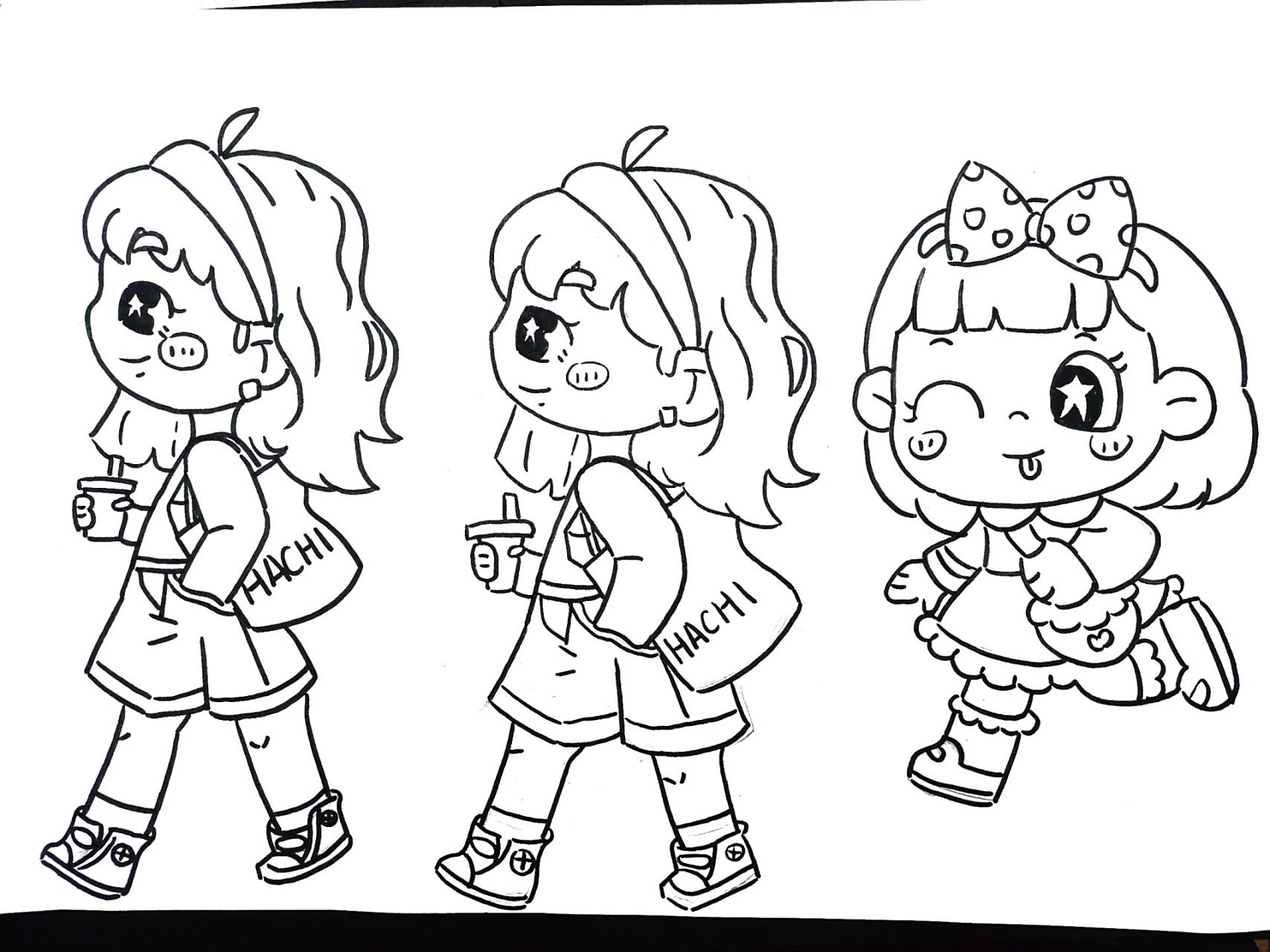 人物侧面简笔画练习