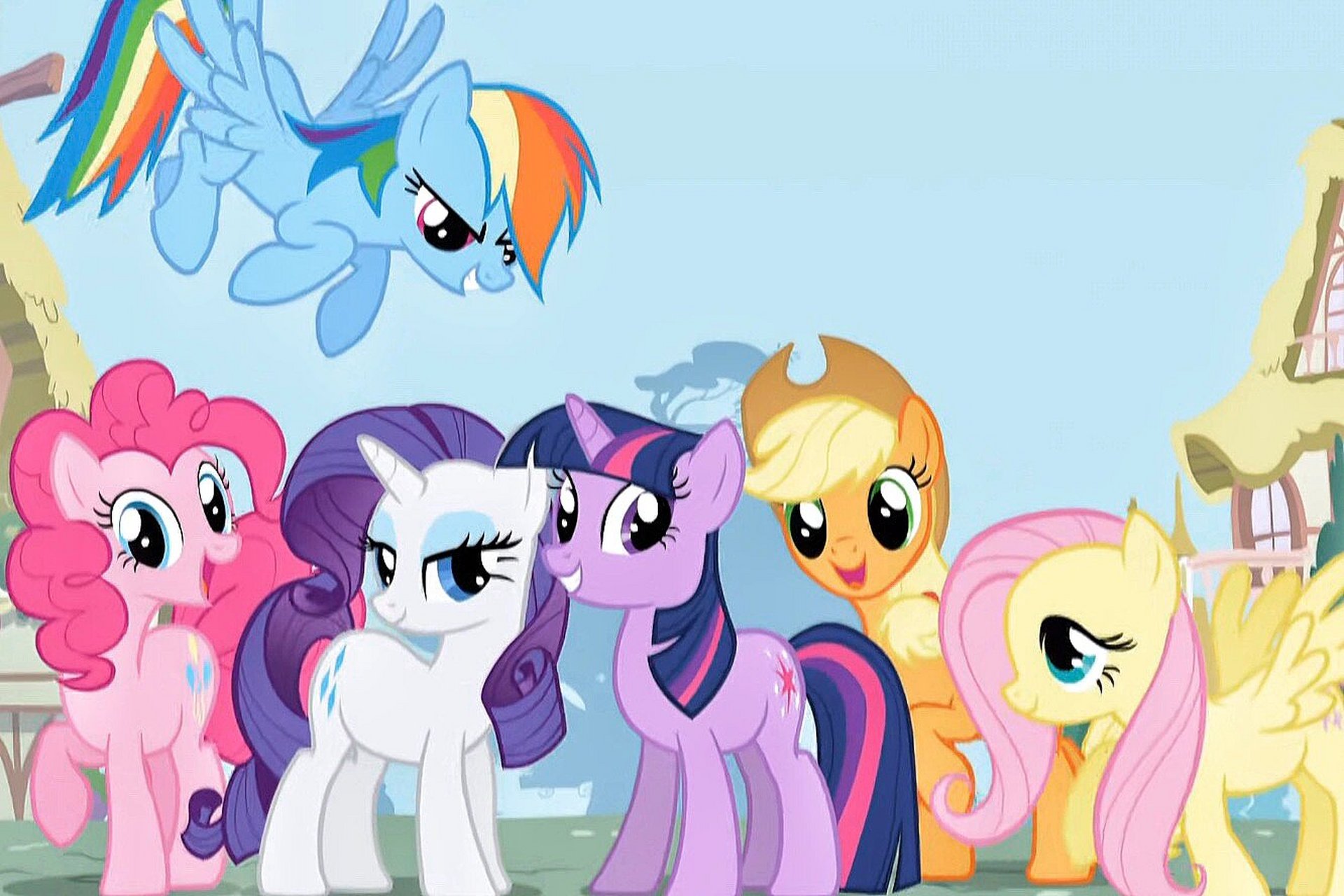 小马宝莉主角6人合照截图(1) 可以拿去印小卡