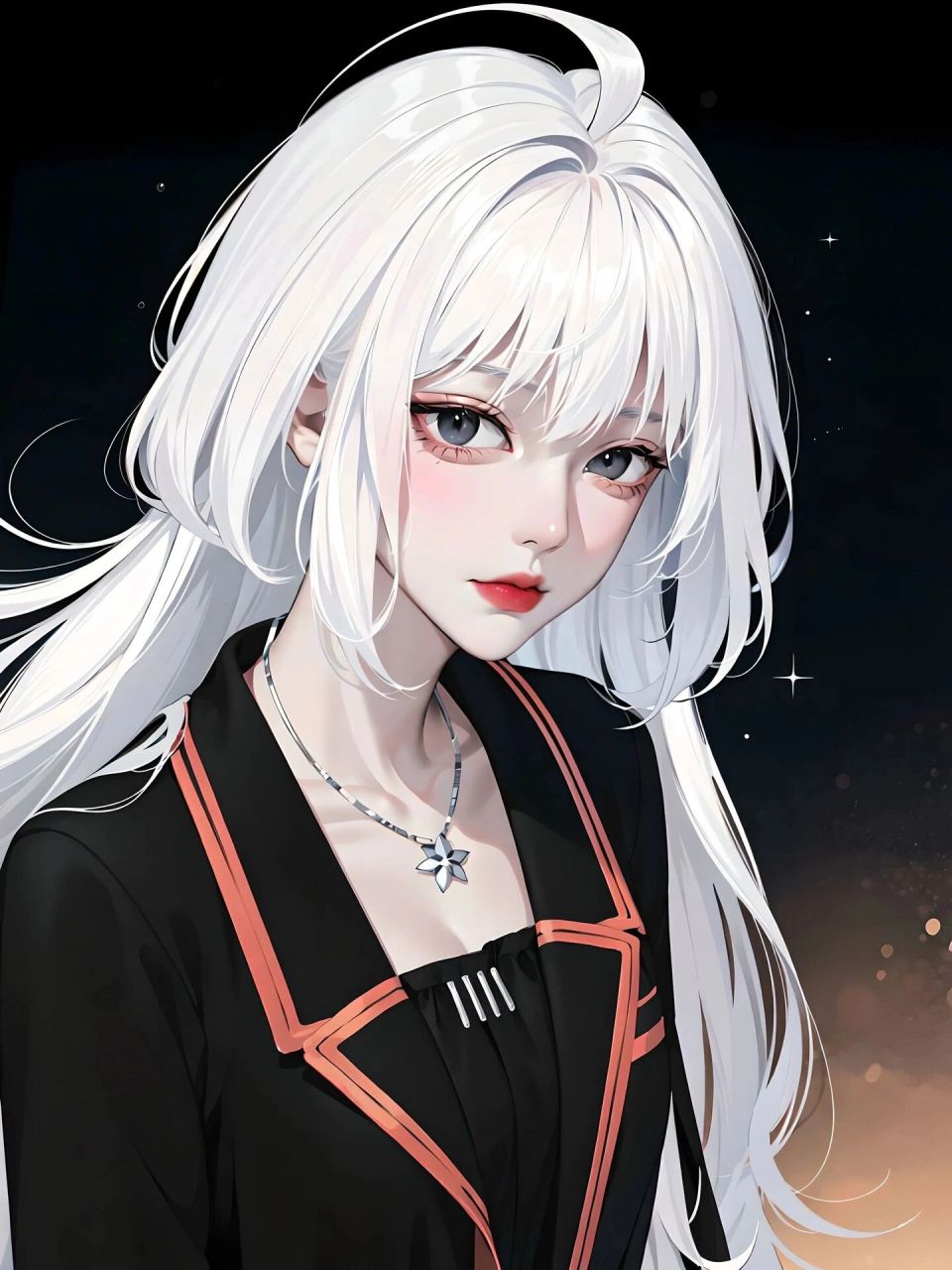 高冷女孩头像|白色头发的酷姐姐 繁华世界里孤独的人,就像咖啡杯里