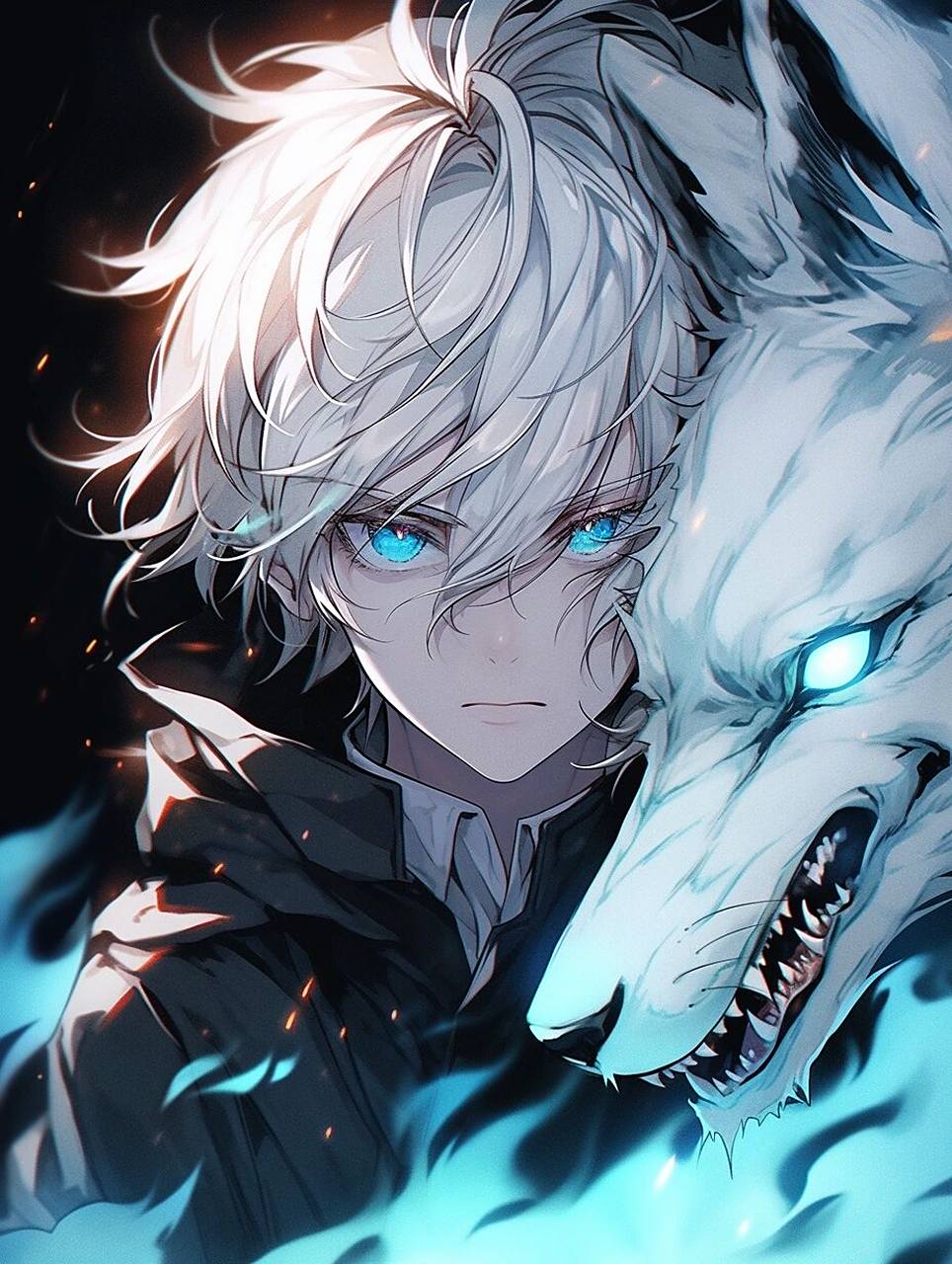 狼少年系列头像,白狼版更新! 一组生人勿近的头像更新 狼少年系列