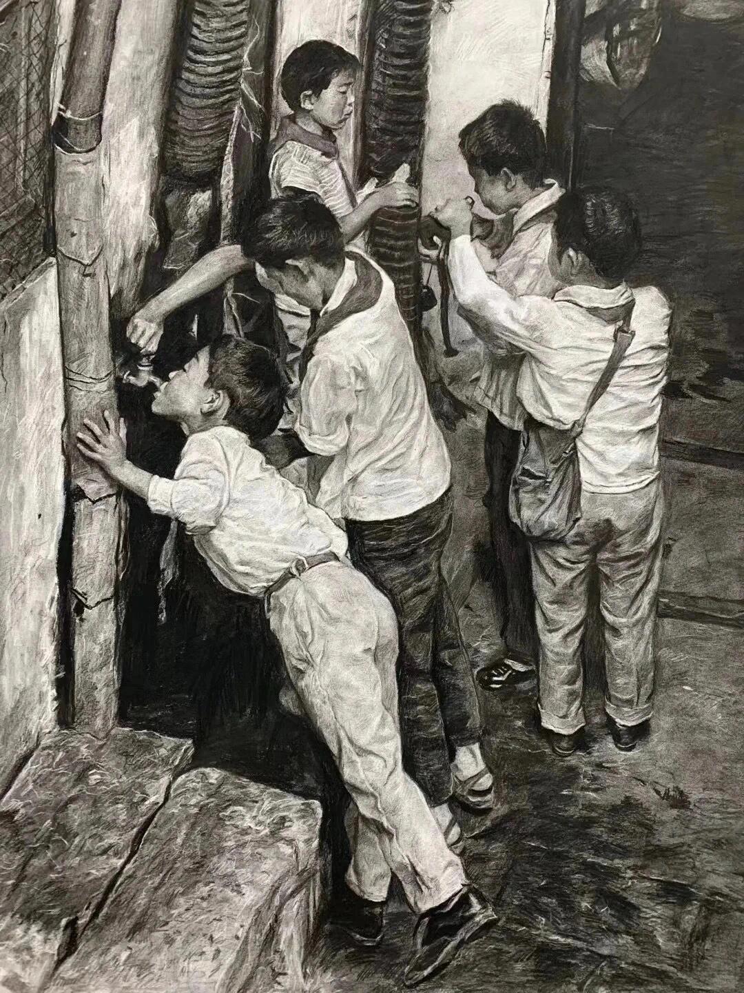 清华状元的场景素描,即写实又有表现力