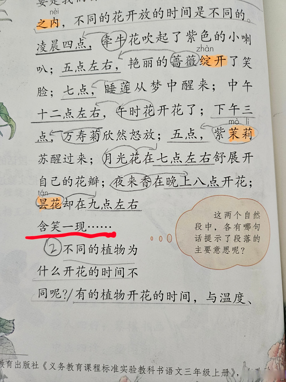 孩子的试卷上,有一道题问"含笑一现"的现是什么意思,我大惊,居然有