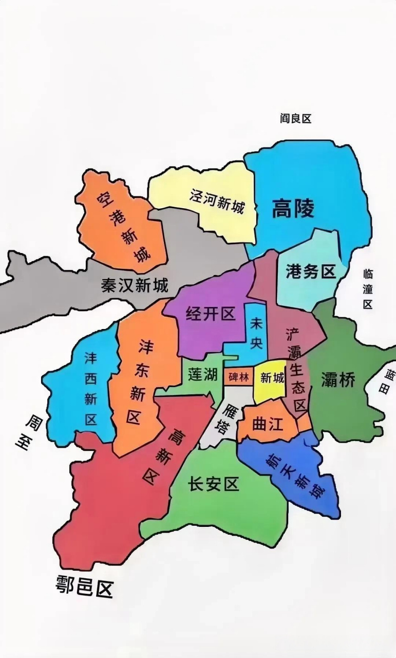 西安各区域划分图片