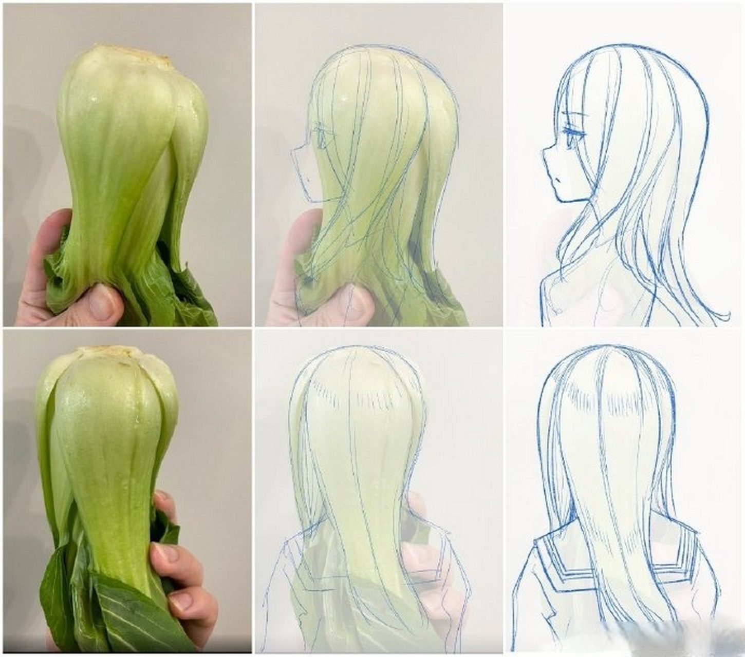 教你如何画长发少女[三哈]