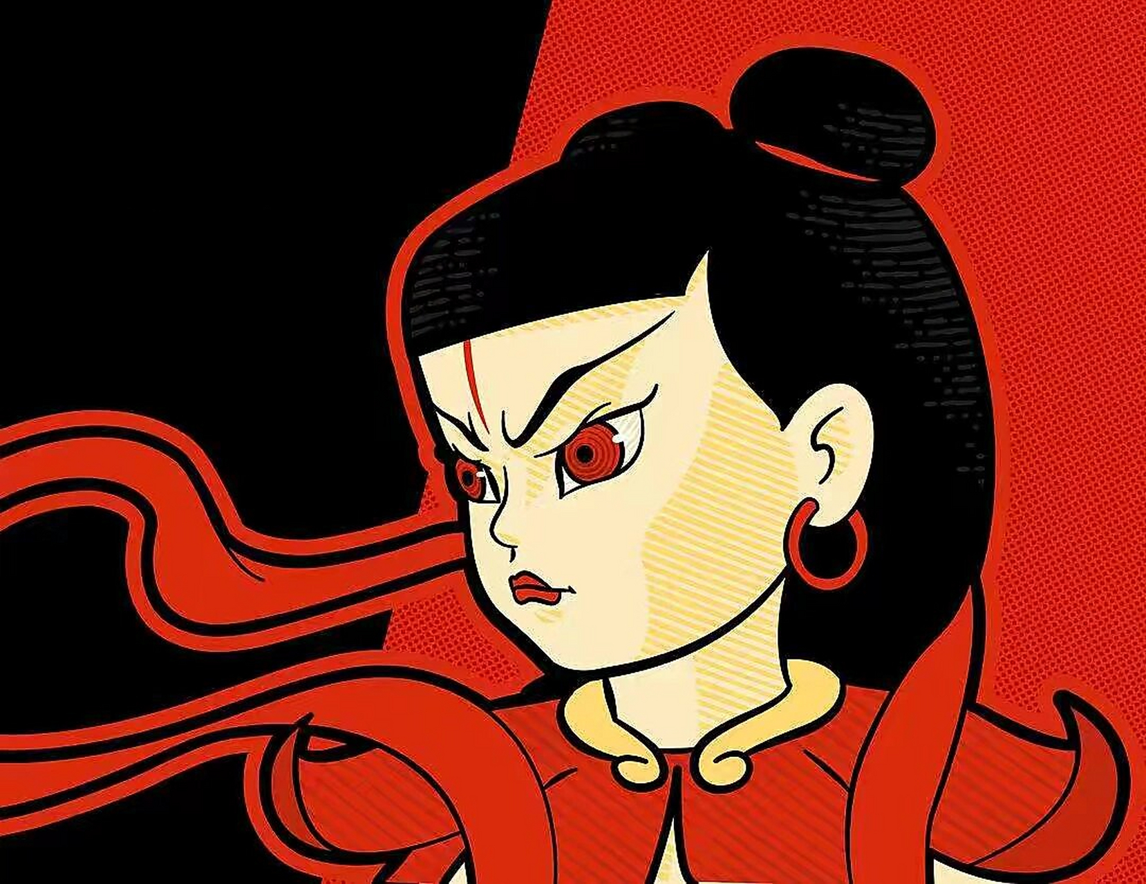 一组痛仰精美插画风壁纸送给大家～ 06一组哪吒形象的插画风～ 94