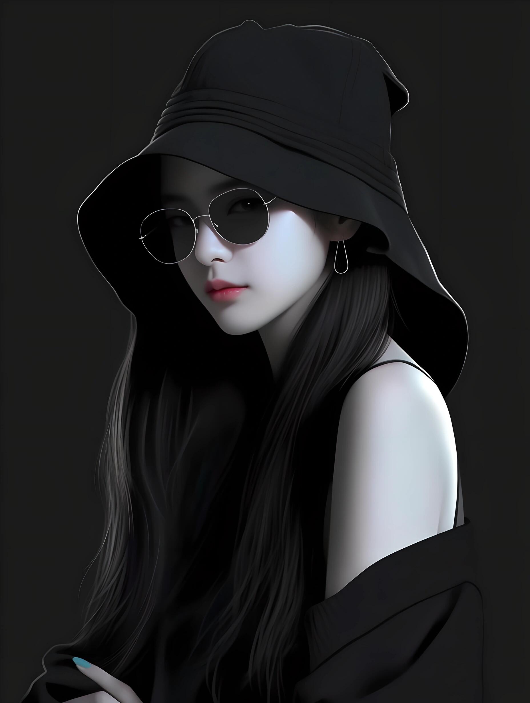 黑色系御姐头像